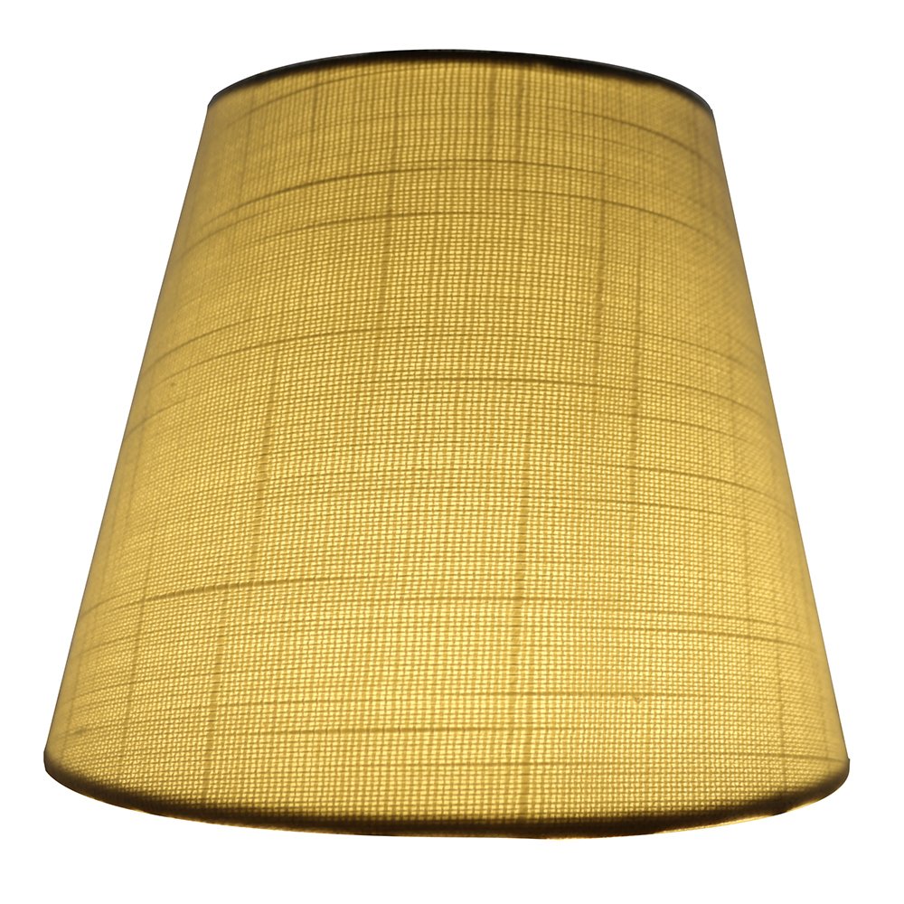 Meriville Set Of 5 Off White Linen Clip On Chandelier Lamp Shades, 4-Inch By 6-Inch By 5-Inch