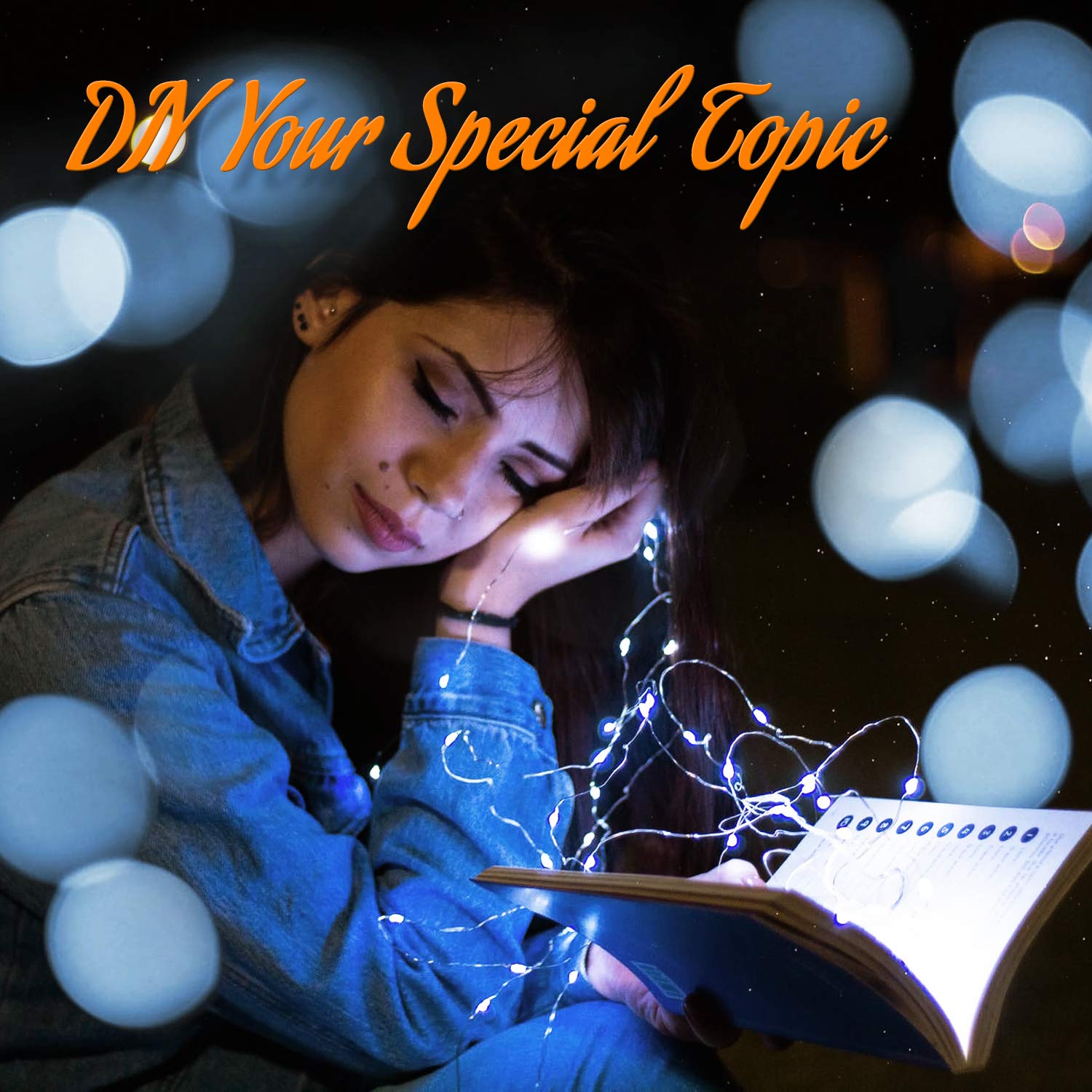 Qitong 4 Pack White Solar Christmas Lights, 33Ft 100 Led Waterproof Fairy String Lights