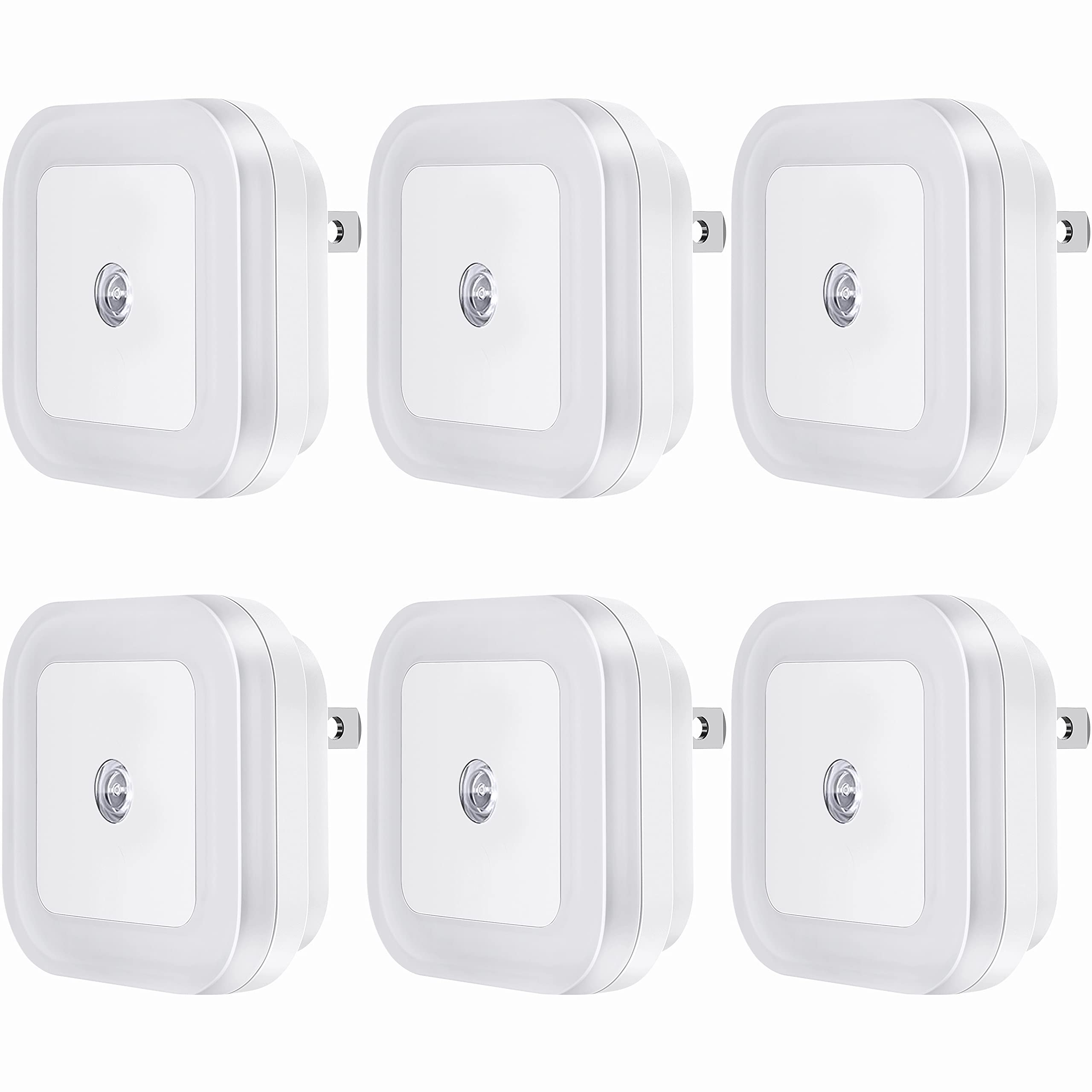 Sycees Plug-In Led Night Light With Dusk To Dawn Sensor For Hallway, Stairs, Bathroom, Kitchen, Bedroom, Nursery, Kids Room, Day