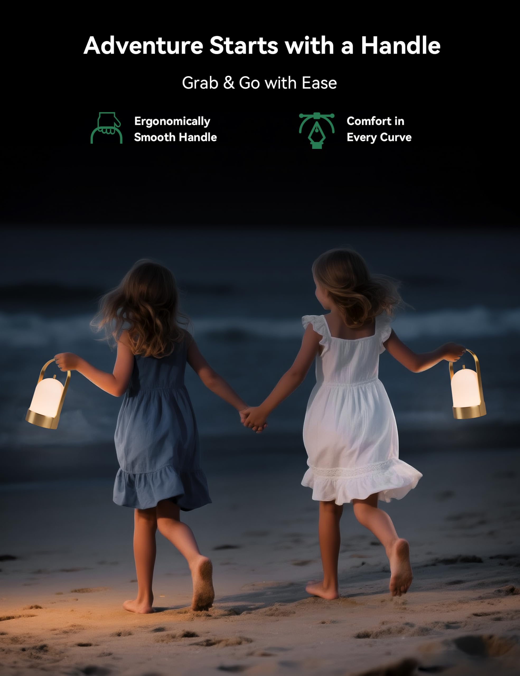 Tubicen Portable Lamp, Battery Operated Cordless Outdoor Table Lamps Rechargeable 4-Level Touch Dimmable IP44 Shower Lamp, Night