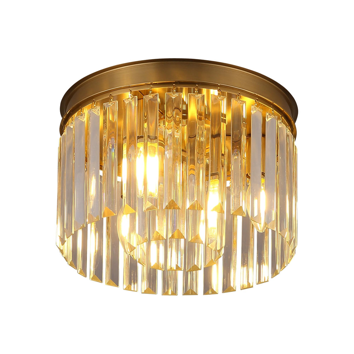 Klklch Ceiling Light, Modern Crystal Light Fixture For Living Room Dining Room Bedroom Kitchen Hallway, Xdd006-3-G-M