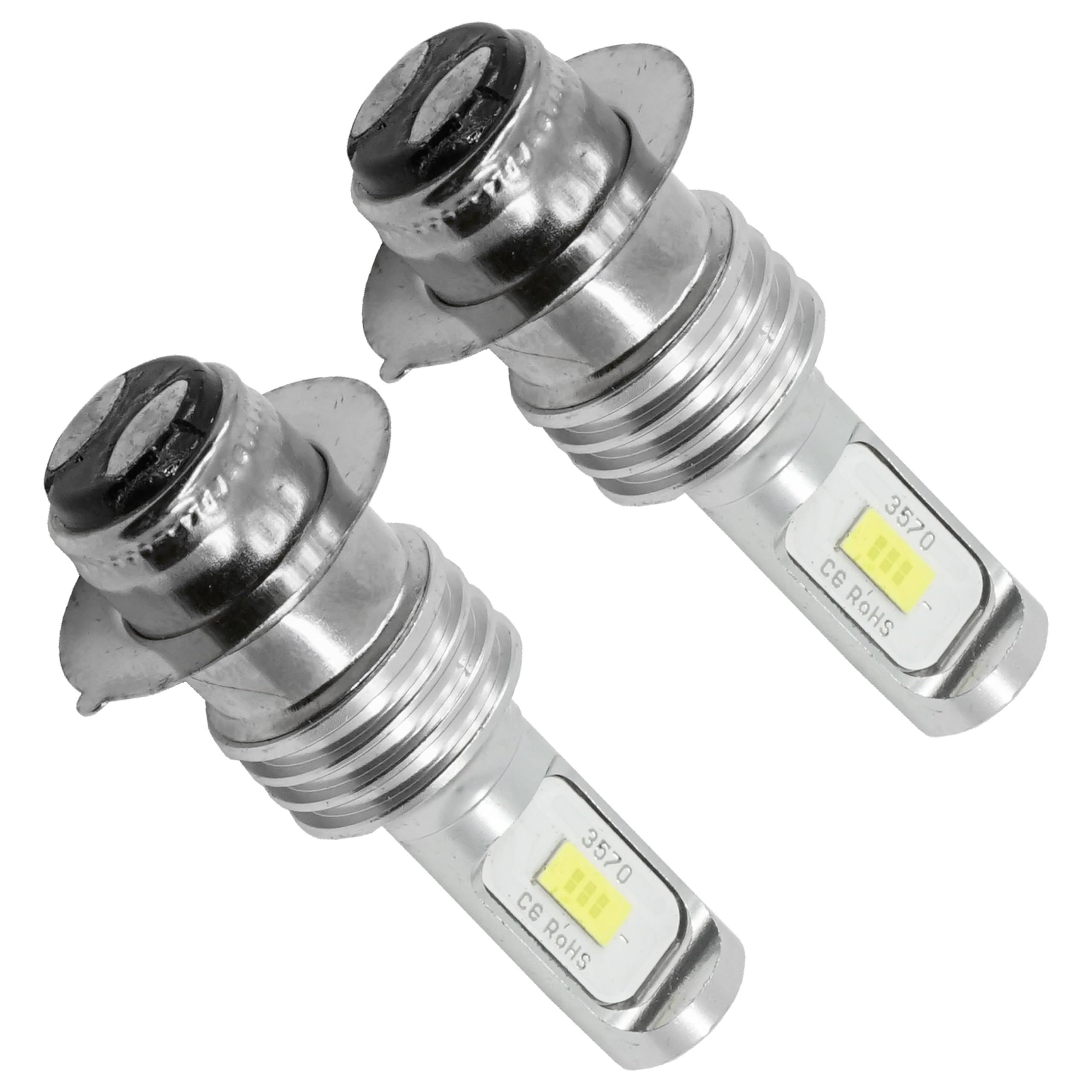 Caltric 2x LED Headlight Bulb Compatible with Yamaha Kodiak 450 YFM450 4x4 2003-2020