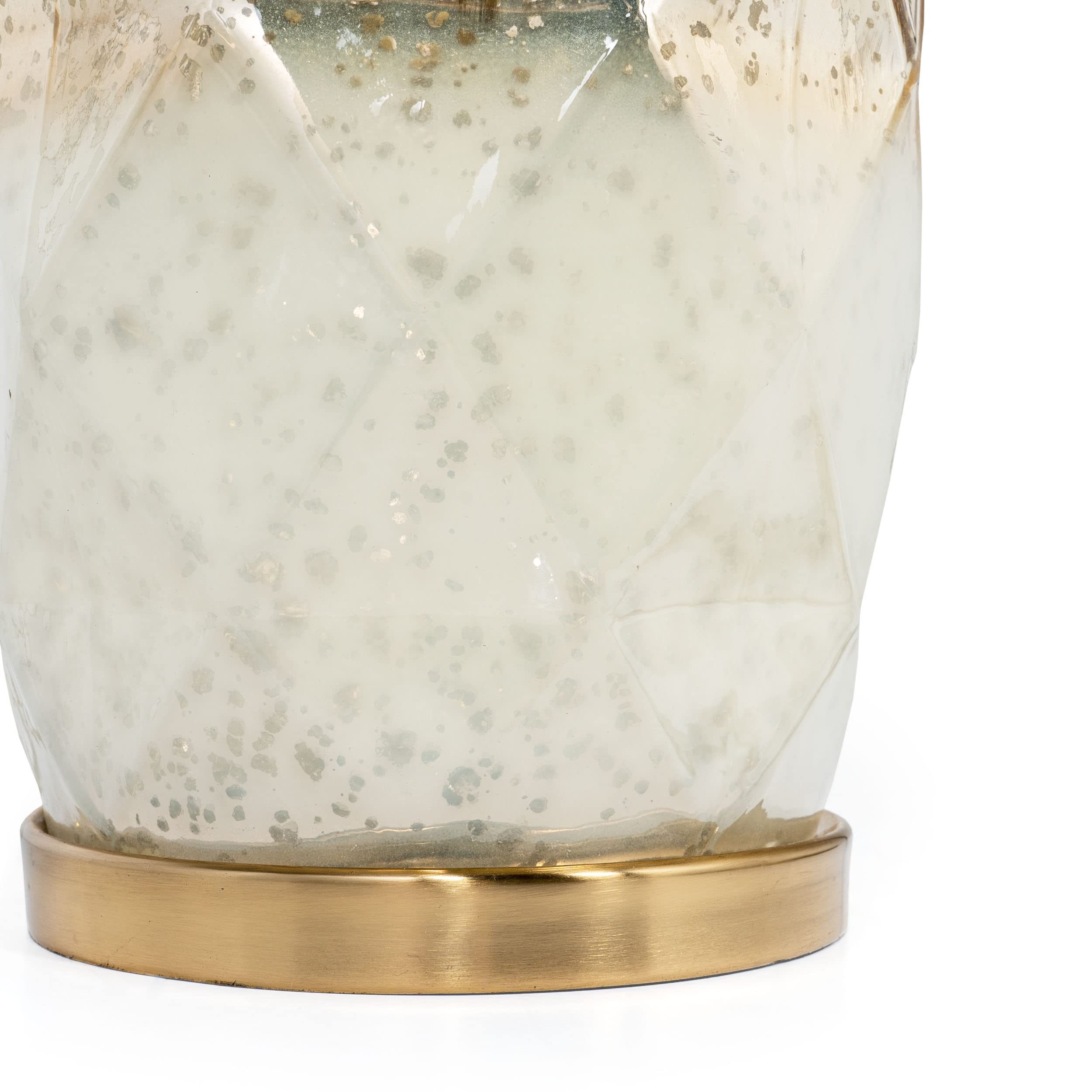 Gild Design House Lavinia 22&quot; Glass Table Lamp - Gold & White Modern Home Decor