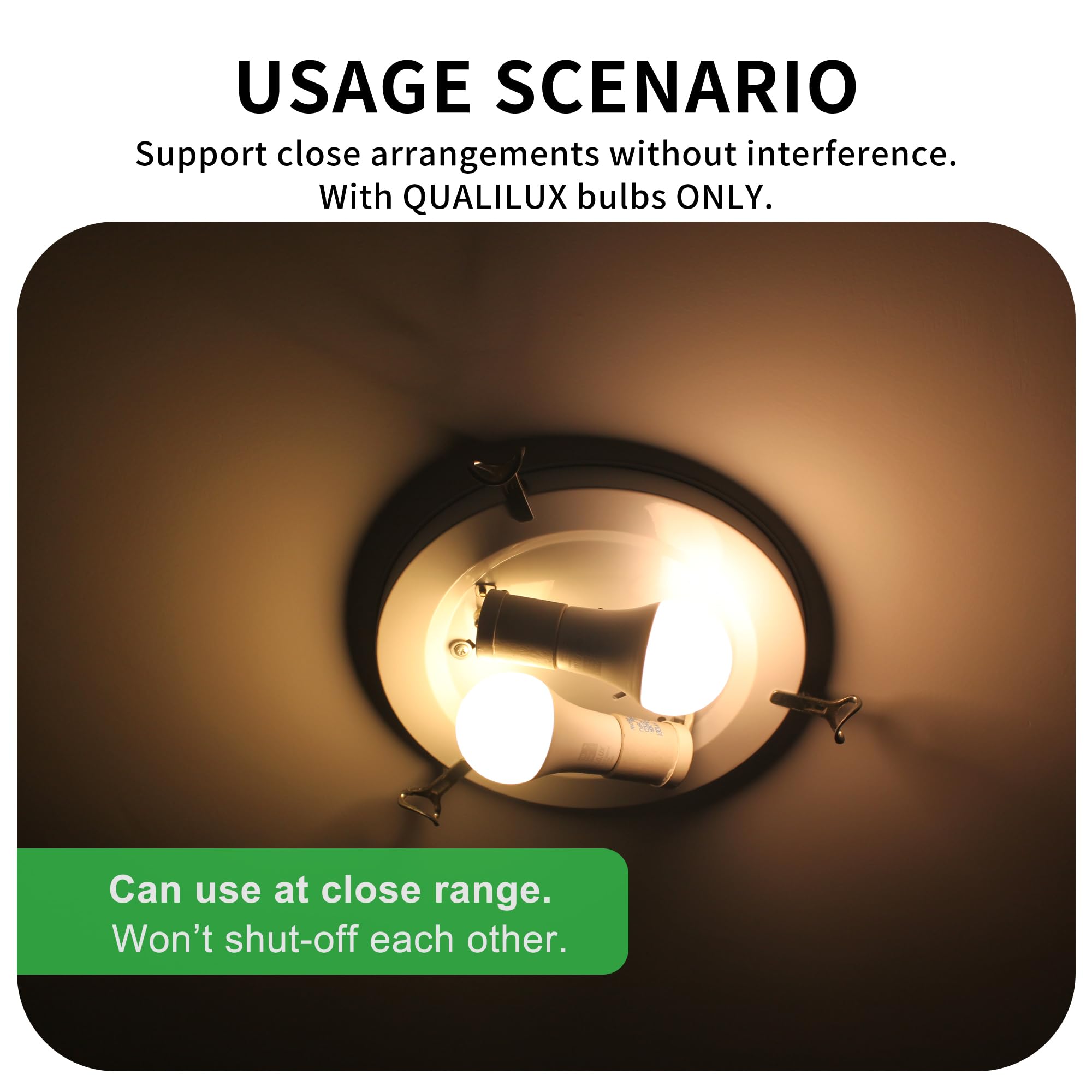 Qualilux Dimmable Dusk to Dawn Light Bulbs, Soft White 2700K, 1000LM, 12W LED, A19 E26 Base, 2-Pack,