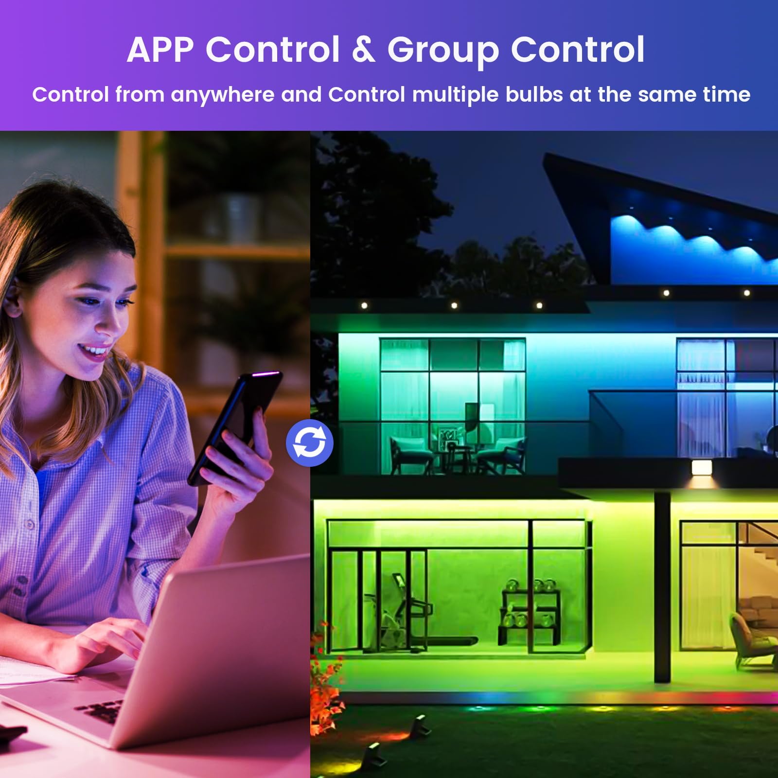 OHLUX Smart Candelabra LED Light Bulbs, E12 Base, WiFi Compatible, 4W Equivalent, Multicolor, 1 Pack, Model WIFI C37