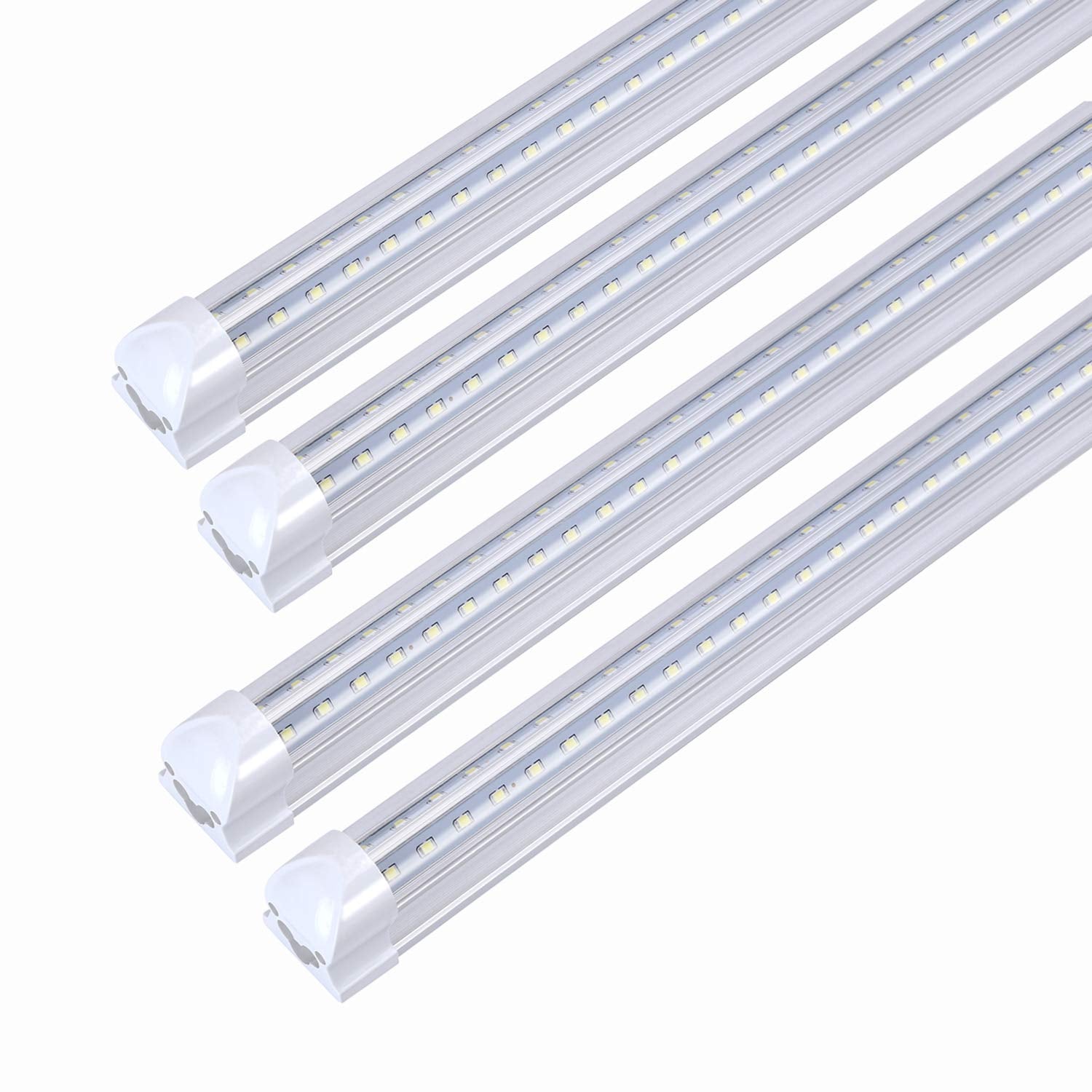 Trlife 8Ft Led Shop Light Fixtures, 72W Led Tube Light 8Ft 5000K Daylight White Dual Side T8 V-Shape Integrated 8 Ft Bulbs(150W 