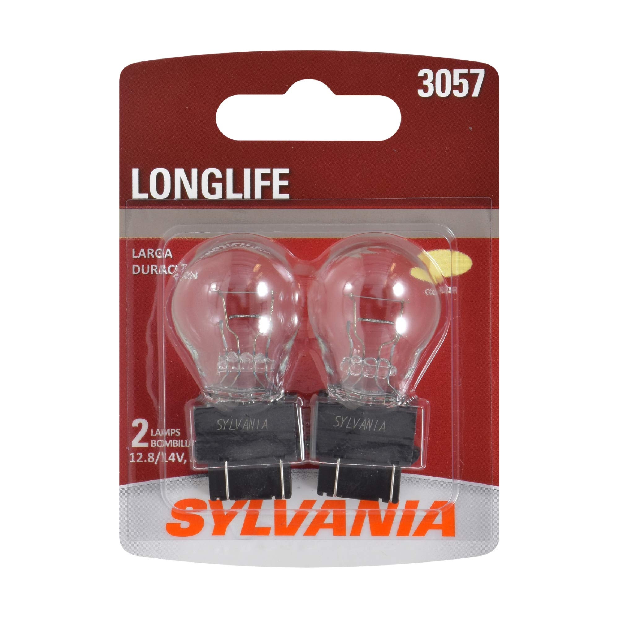 SYLVANIA 3057 Long Life Miniature Bulbs for Daytime Running Lights and Back-Up Lights, 2 Count