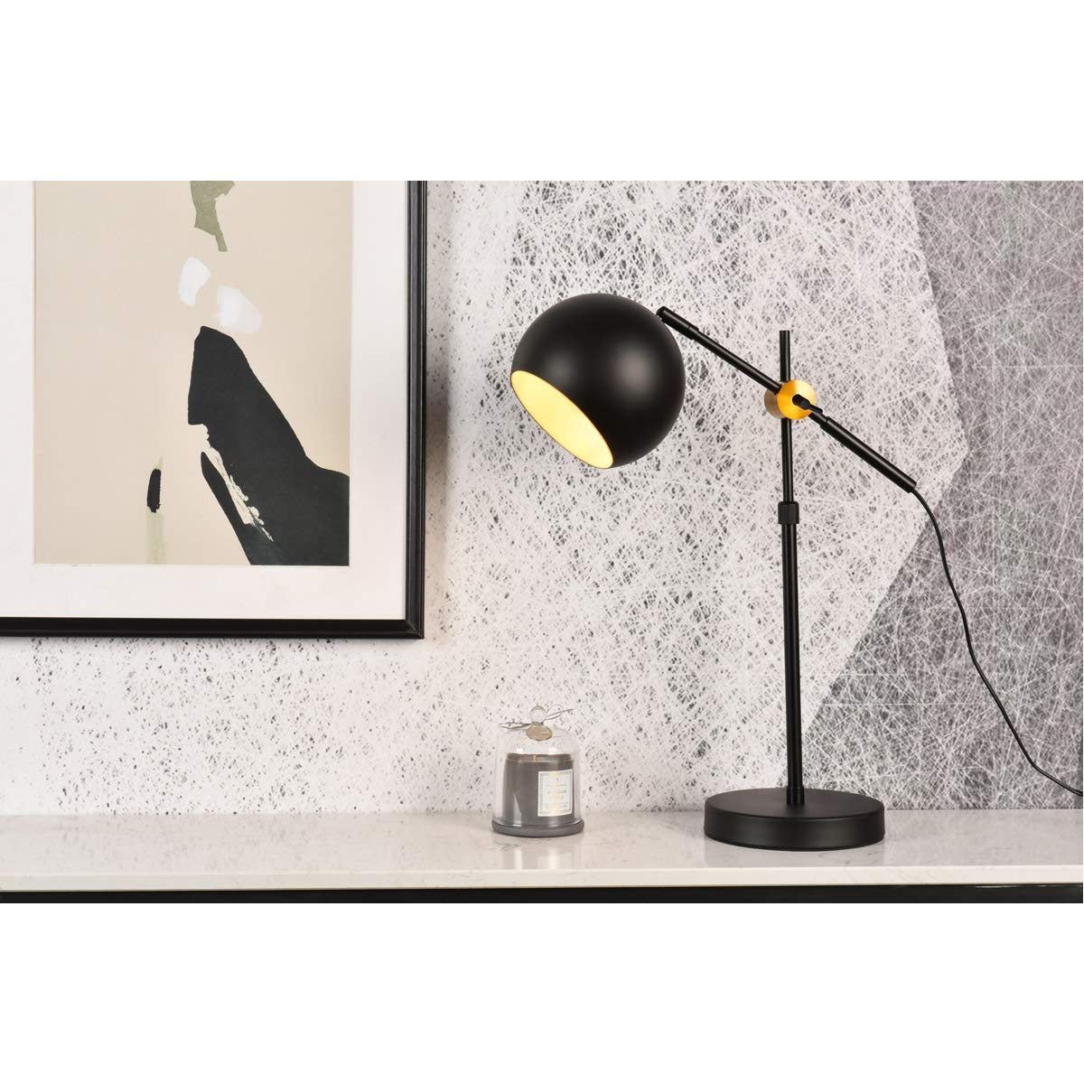 Living District Modern Home Decorative Forrester 1 Light Black Table lamp