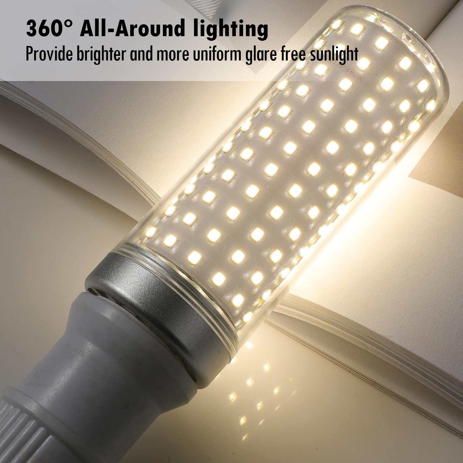 E26 Led Bulbs, 40W Led Light Bulbs Equivalent 400W, 3000K Sunset Color Warm Light, Not Dimmable, Ac 85-265V, E26 Light Bulbs (4