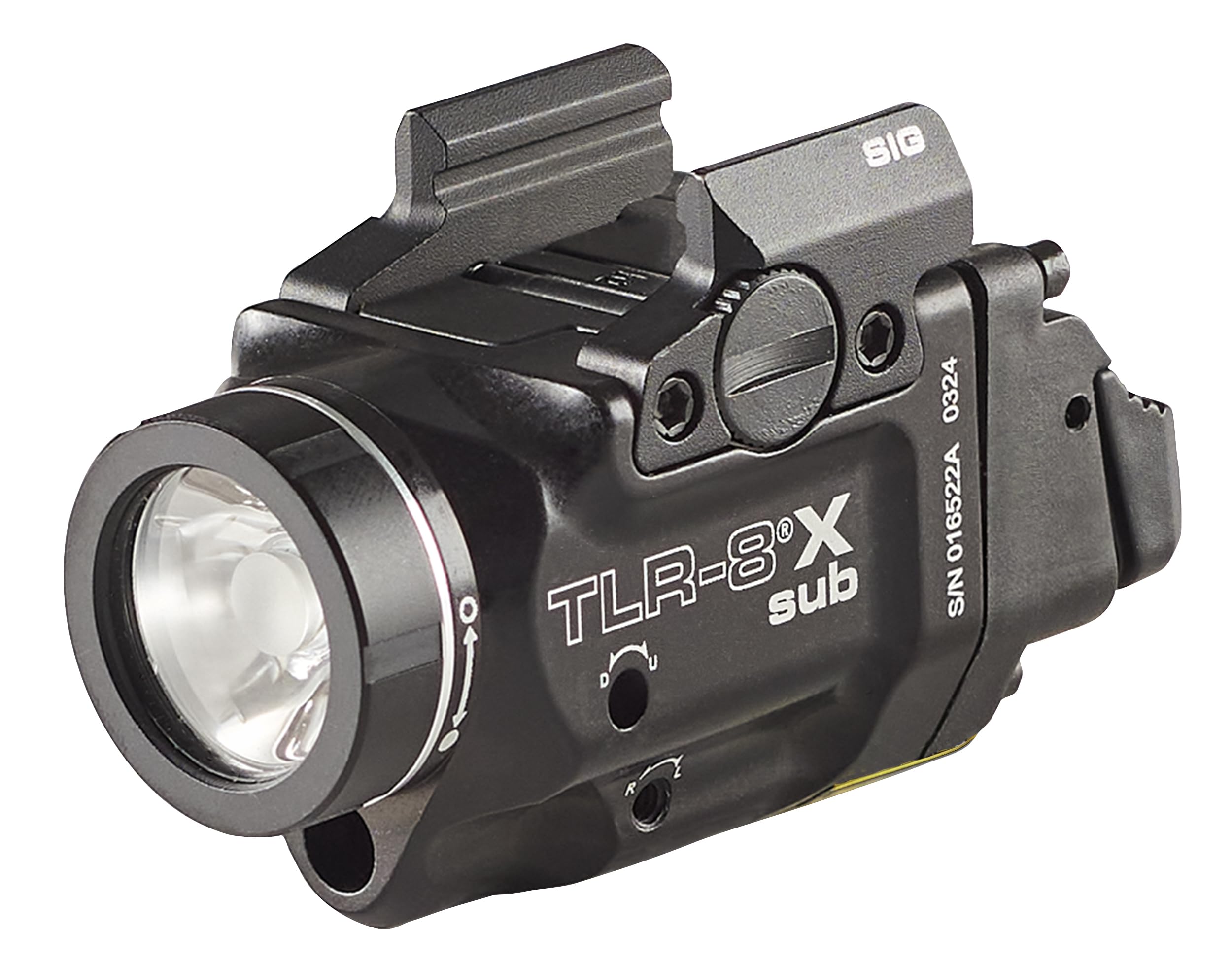 Streamlight 69417 TLR-8 X sub 500-Lumen Rail-Mounted Tactical Weapon Light with Integrated Red Aiming Laser Exclusively for Sig 