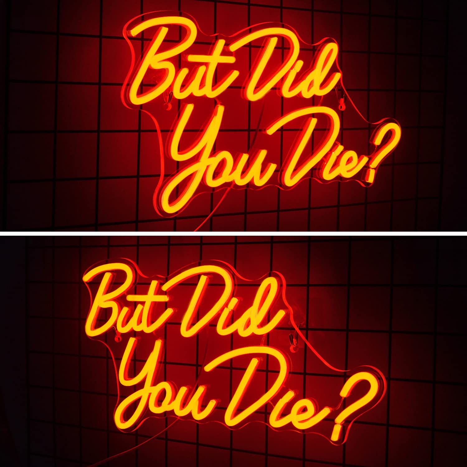 Horseneon Neon Wall Sign, Red LED Light for Room Decor, USB Powered, Model But Die You Die-1191