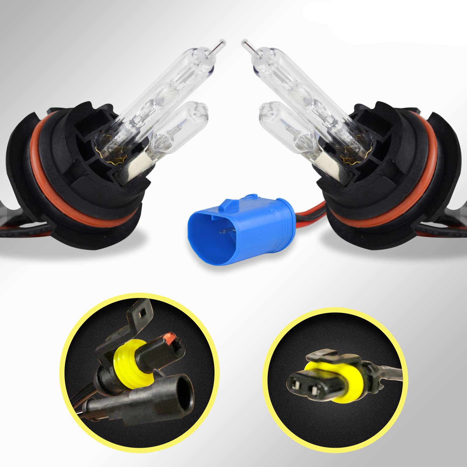 Innovited HID Xenon 9004 9007 5000K (Low hid/High Halogen) Replacement Bulbs (1 Pair) Pure White