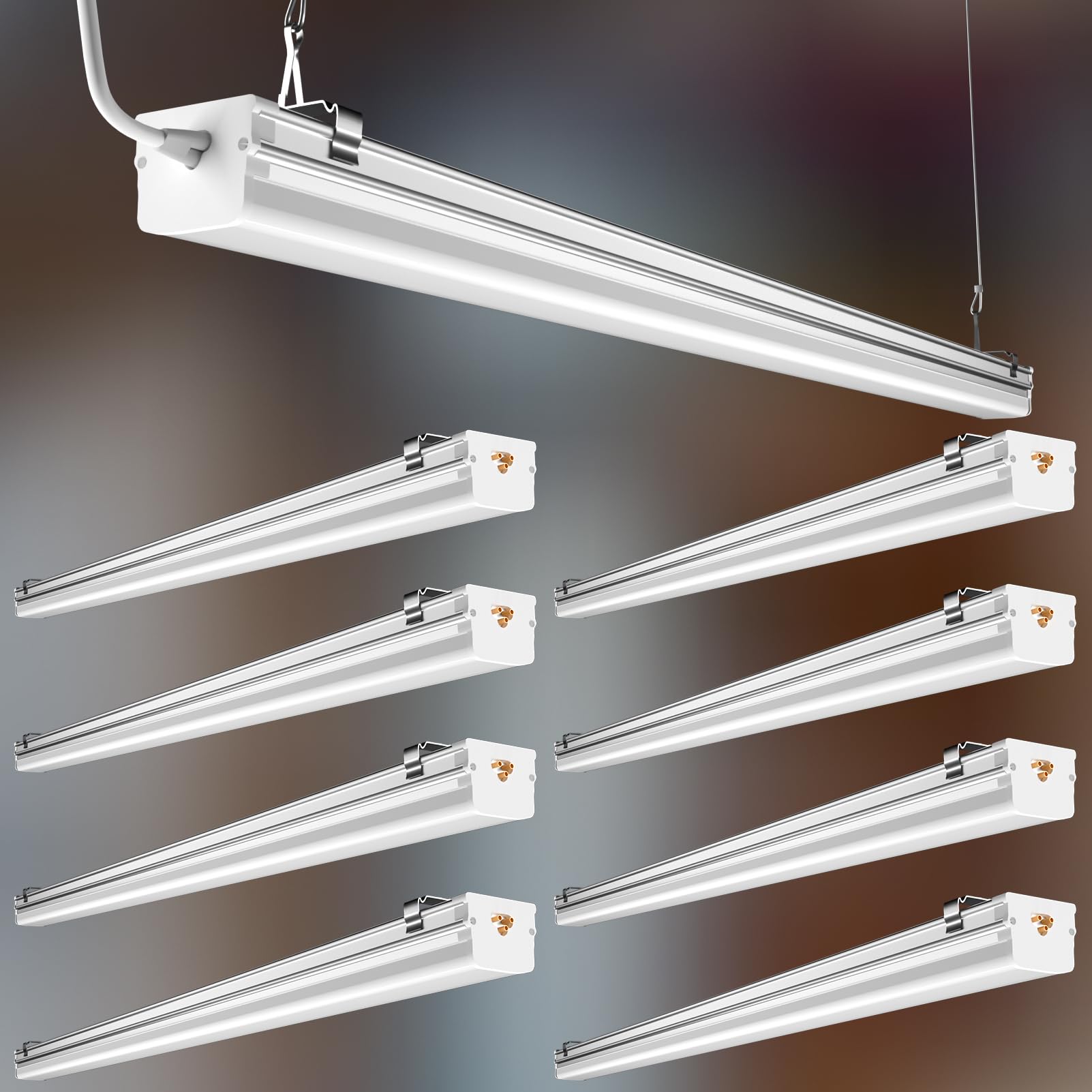 Lightdot 4Ft Linkable Led Shop Light 72W 10000Lm 5000K Daylight - 8Pack With