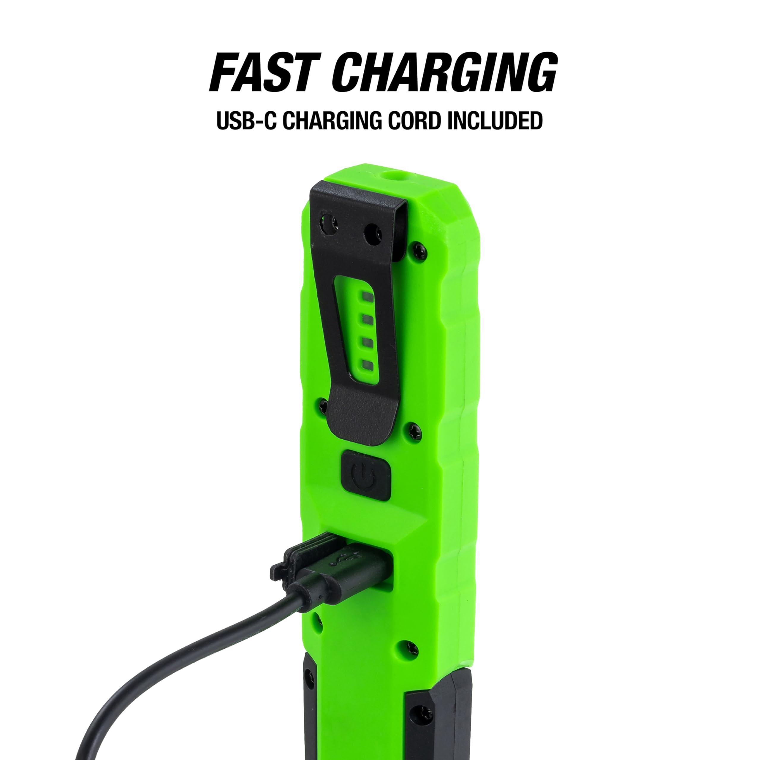 Oemtools 32132 Dual Mode 6'' Led Work Light, 200Lm Led Flashlight, Magnetic Base, Rechargeable With Usb Cable, Adjustable Bright