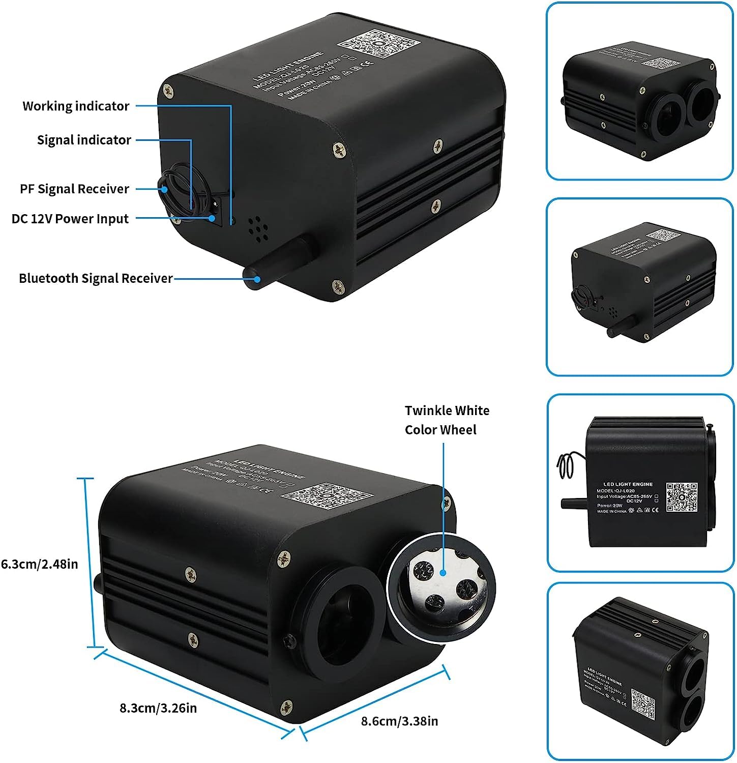 Amki Dual Color 20W Twinkle Starlight Headliner Kit 1300Pcs*0.03In 9.8Ft Cables+ Rgb Meteor Shooting Star Fiber Optic Light Sound Activated App/Remote Control For Car Roof Home Ceiling