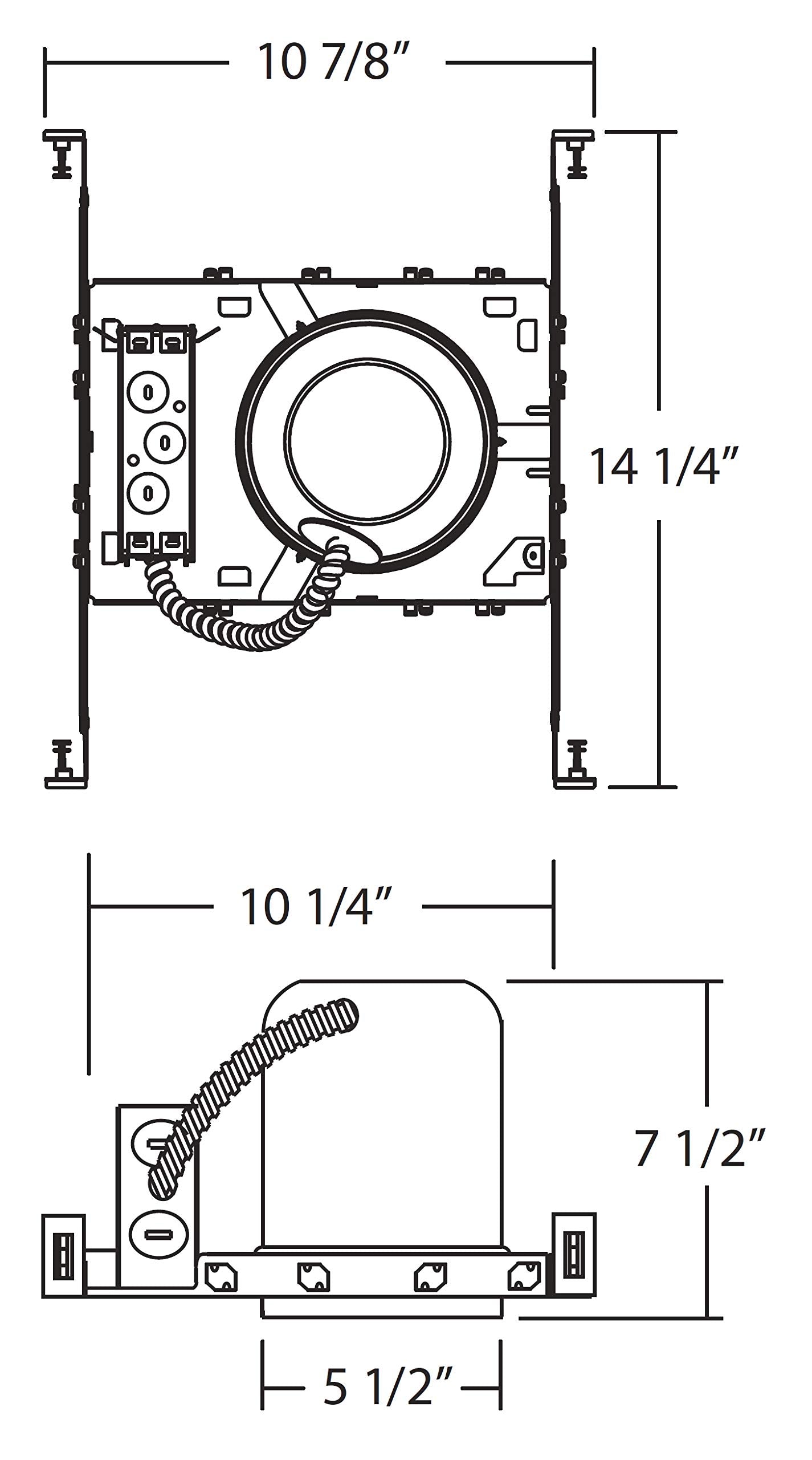 Nicor Lighting 5 Inch Housing For New Construction Applications, Ic Rated (15006A)