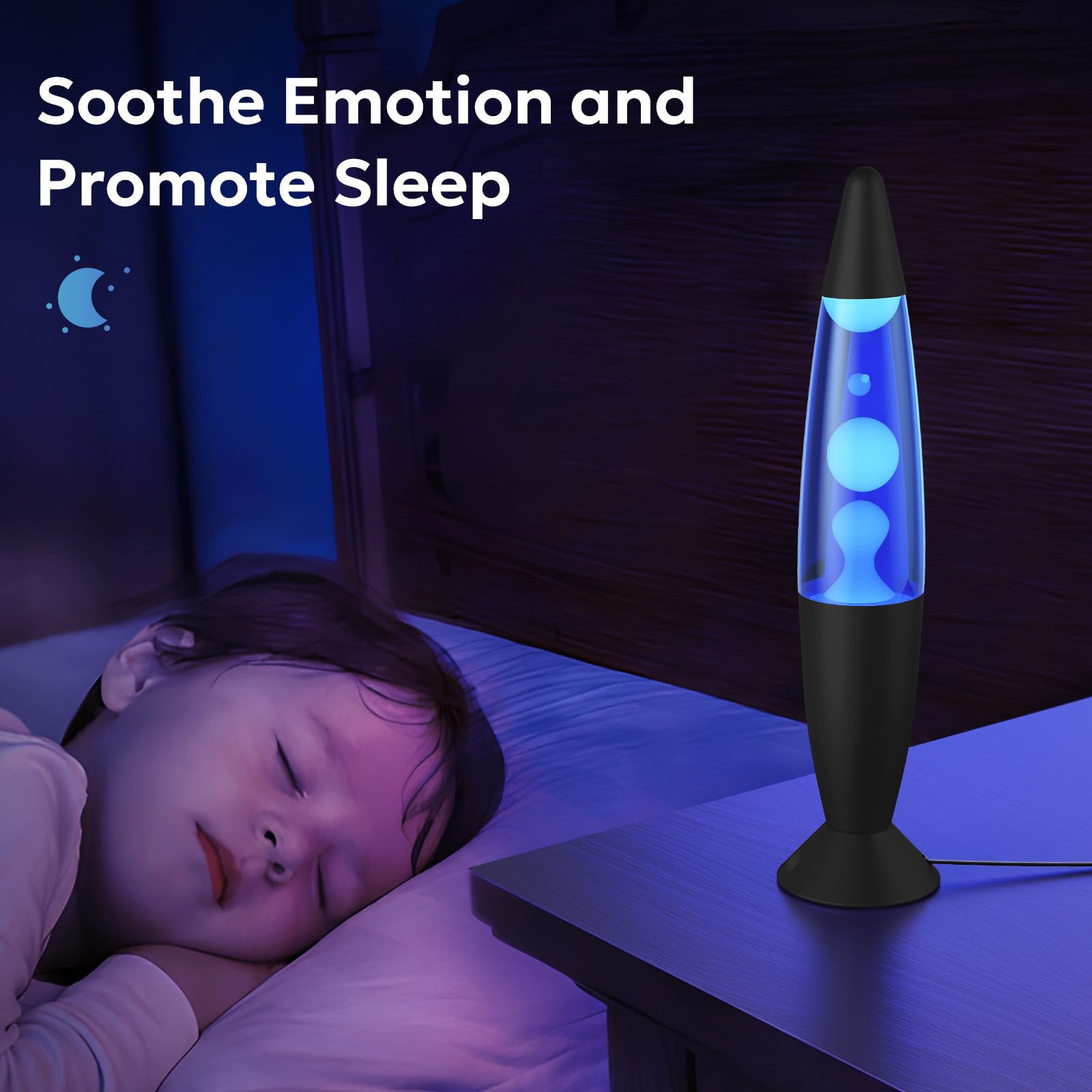 Soarling Large Black LED Liquid Motion Lamp with Remote - 17 Color Changing, 16 Inch Mood Light for Kids & Adults