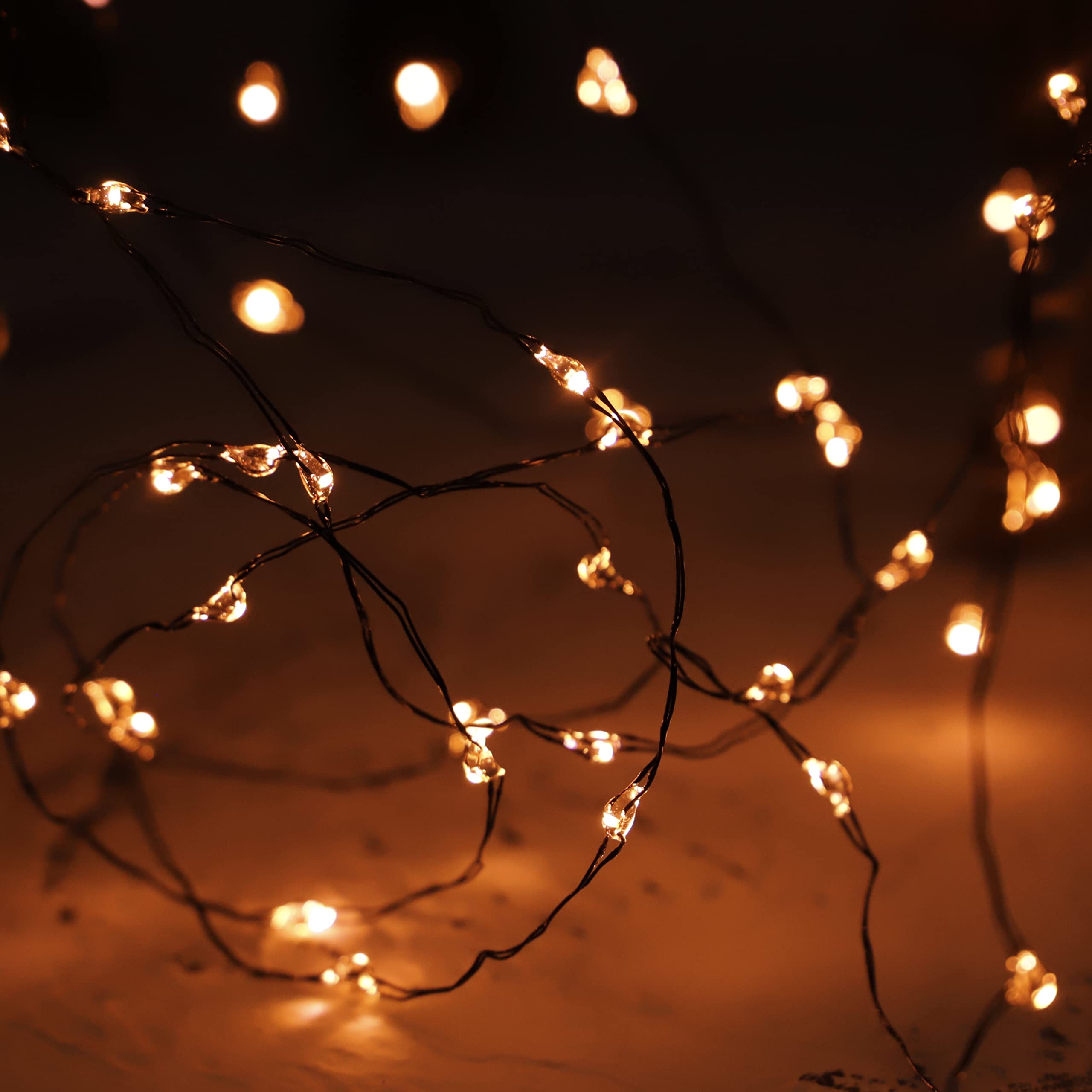 Xiwu Halloween Fairy Lights 10Ft 60 Leds Fall String Lights Battery Operated With Timer Remote For Halloween Fall Pumpkin Garland Mantle Thanksgiving Indoor Autumn Decorations(Orange)