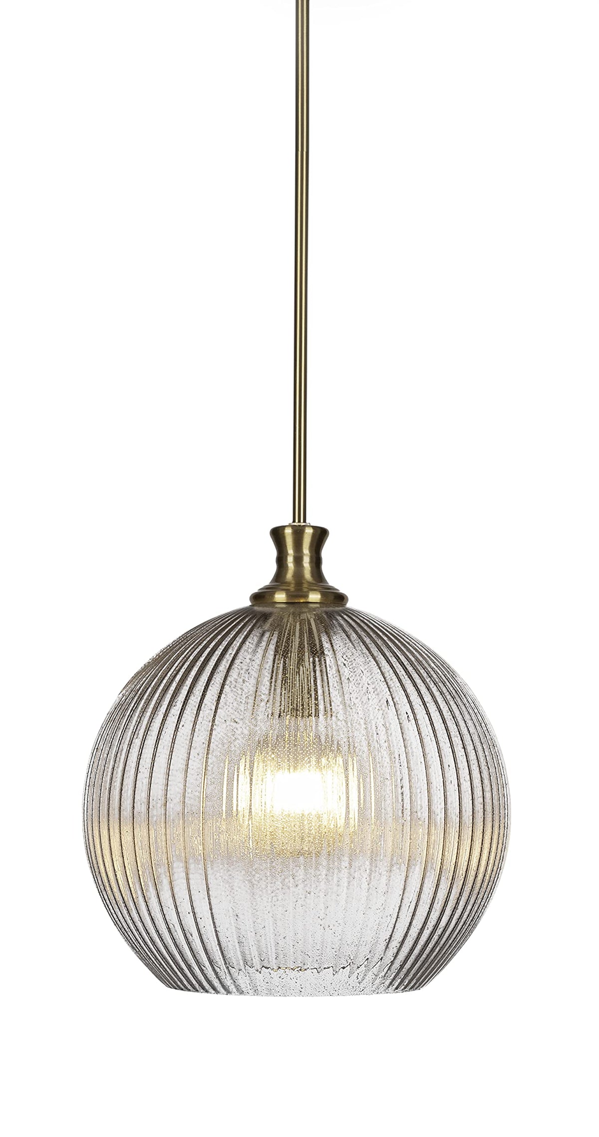 Toltec Lighting Carina 1 Light Pendant in New Age Brass (74-NAB-4678-LED45C)