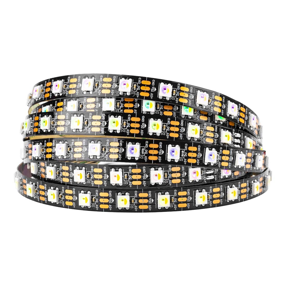 Btf-Lighting Sk6812 Rgbw Dream Color Led Strip, 16.4Ft, 60 Leds/M, Ip65 Waterproof, Black Pcb, Rgb + Natural White