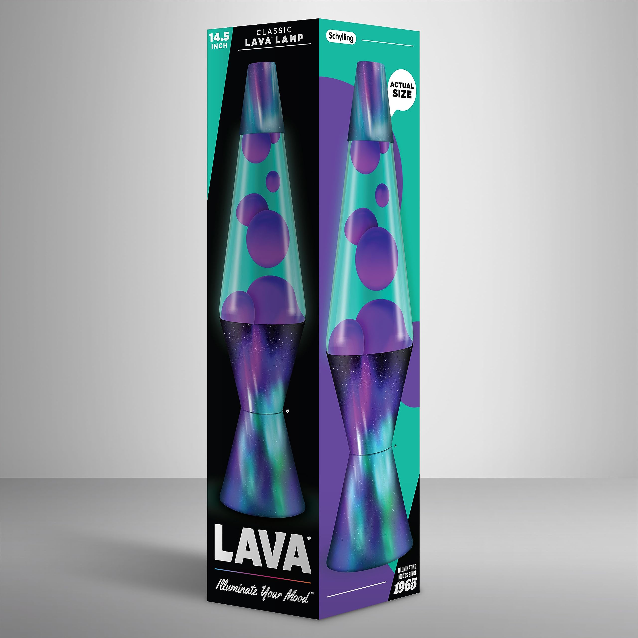 Lava? Lamp - 14.5 Aurora Borealis - The Original Motion Light - Purple Wax And Blue Liquid - Item #2047 (large online retailer unique design)