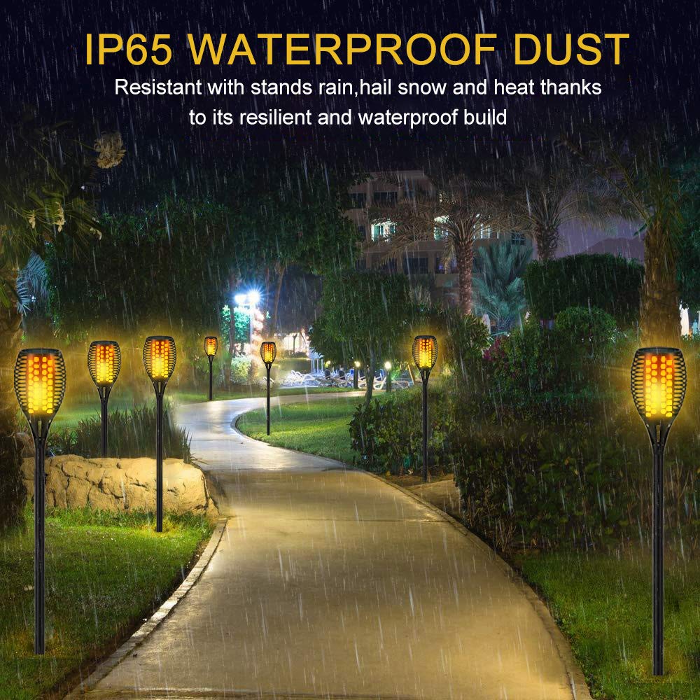 Aityvert Solar Torch Lights, 43 Flickering Flames Outdoor Waterproof Landscape Decoration, Dusk to Dawn Auto On/Off Security for