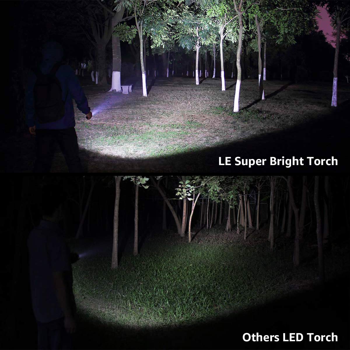 Lighting EVER LED Flashlights, High Lumens, Waterproof, Adjustable Focus, Small, Black, Model 1200012, 4 Pack