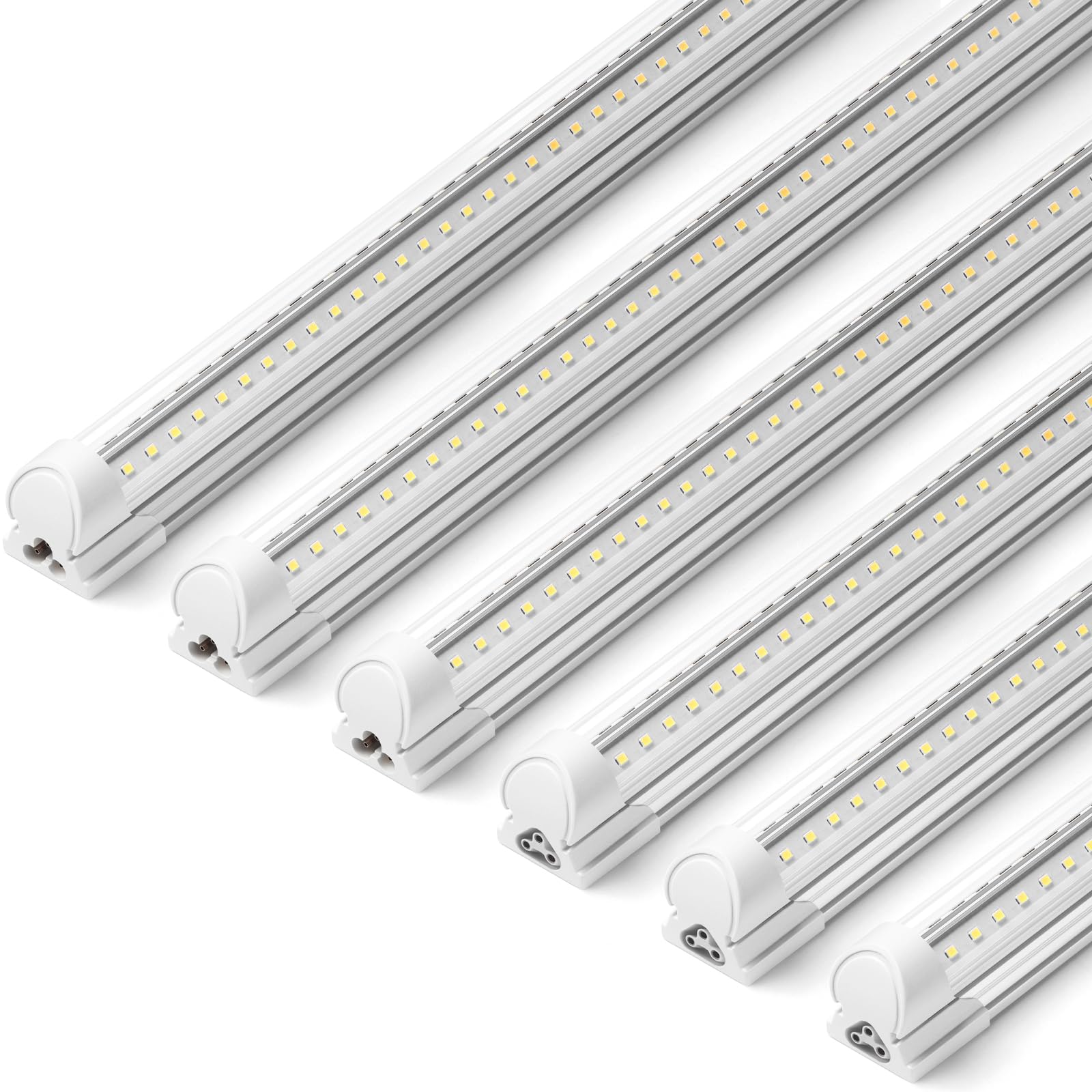 Barrina LED Shop Lights, 3FT 30W 4600LM 6500K, Super Bright High Output Linkable for Workshop, V Shaped Clear Cover T8 LED Shop 