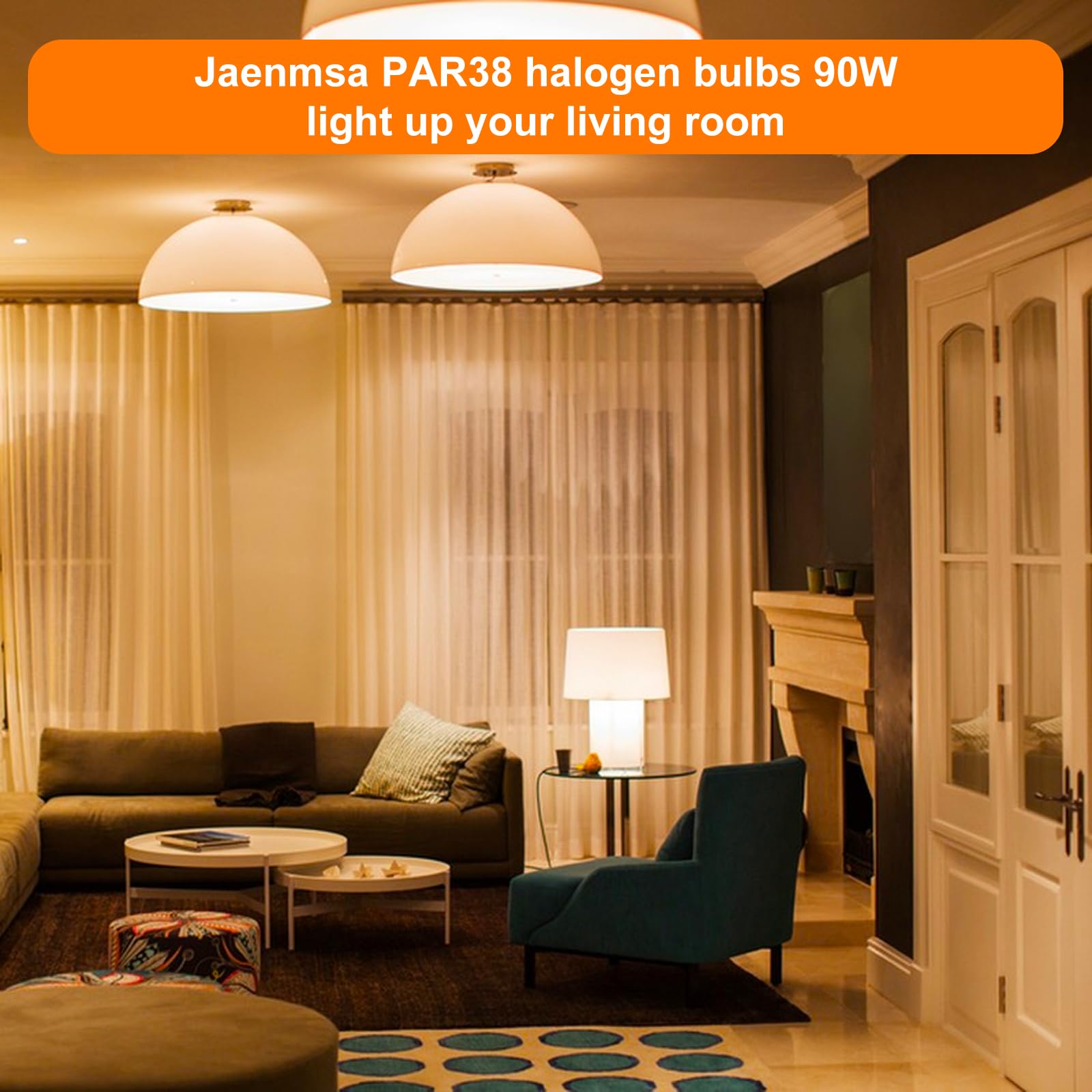 Jaenmsa Par38 Halogen Flood Light Bulbs 90W 120V, Par38 Halogen Light Bulbs 8 Pack For Indoor And Outdoor Floodlight Bulbs Par38