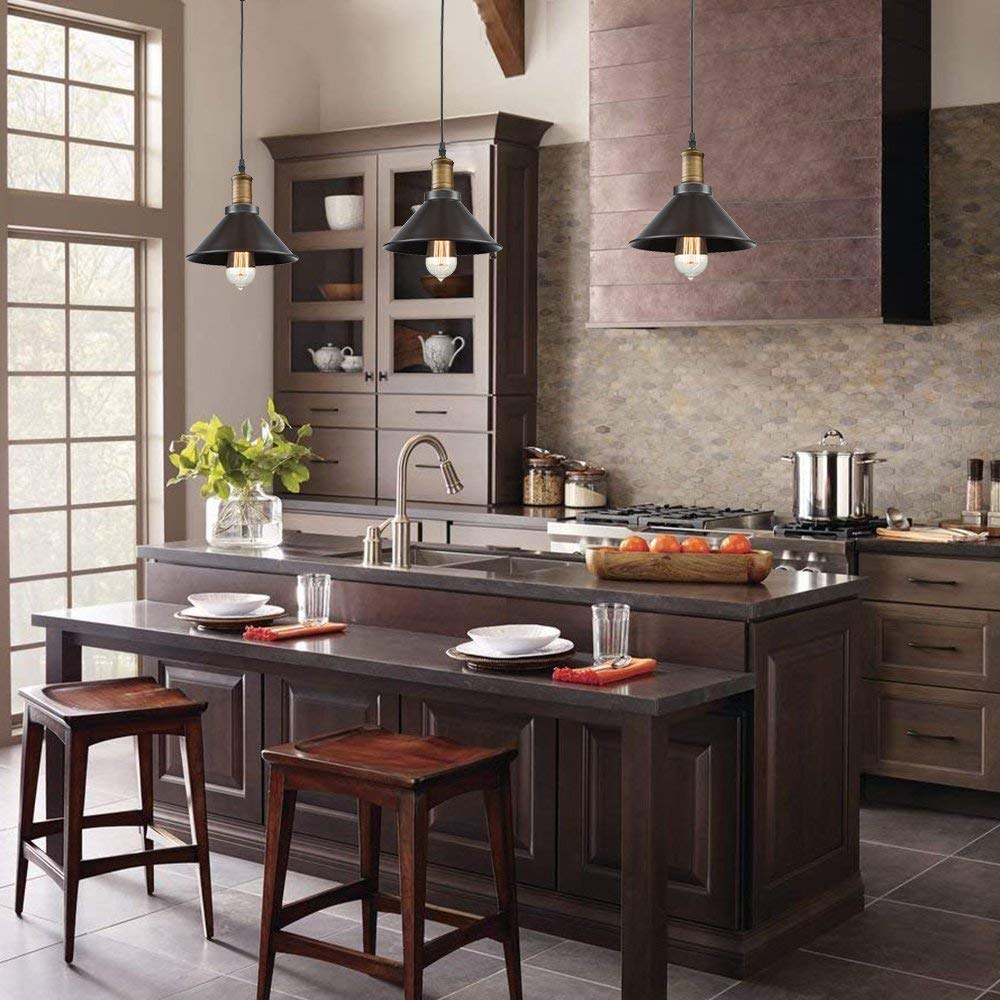 CLAXY Mini Pendant Light 3 Pack, Oil Rubbed Bronze, Metal, Model T8828DU-OB-3
