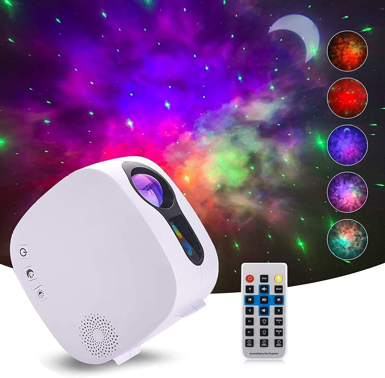 Itayak Galaxy Projector With Bluetooth Speaker - Star Night Light For Kids Room Decor