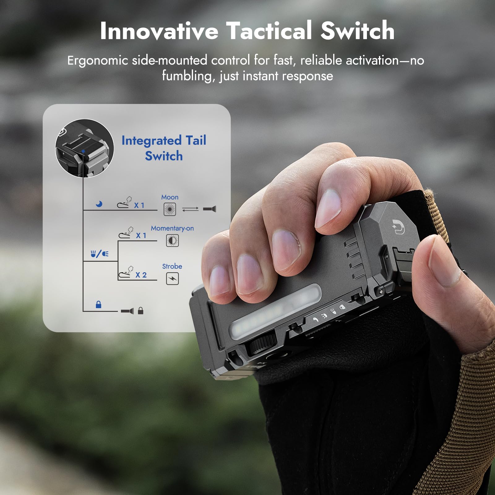 WUBEN X4 Mini EDC Flashlight - 1500 Lumens, RGB Light, Aluminum, White, USB C, IP68, Tactical Switch, Pocket Clip