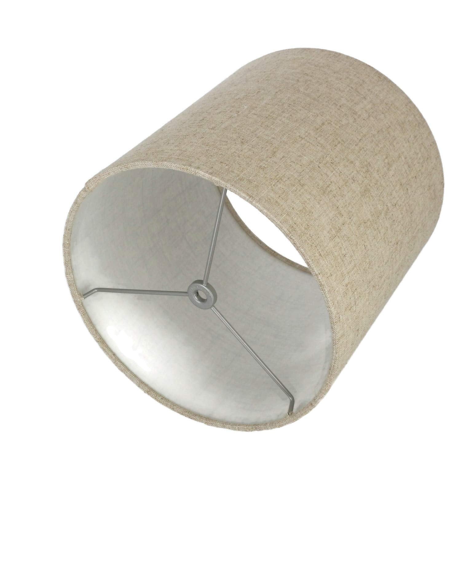 Urbanest 10 Linen Drum Lamp Shade - Natural Flax, Spider-Fitter, Perfect for Modern Home Decor