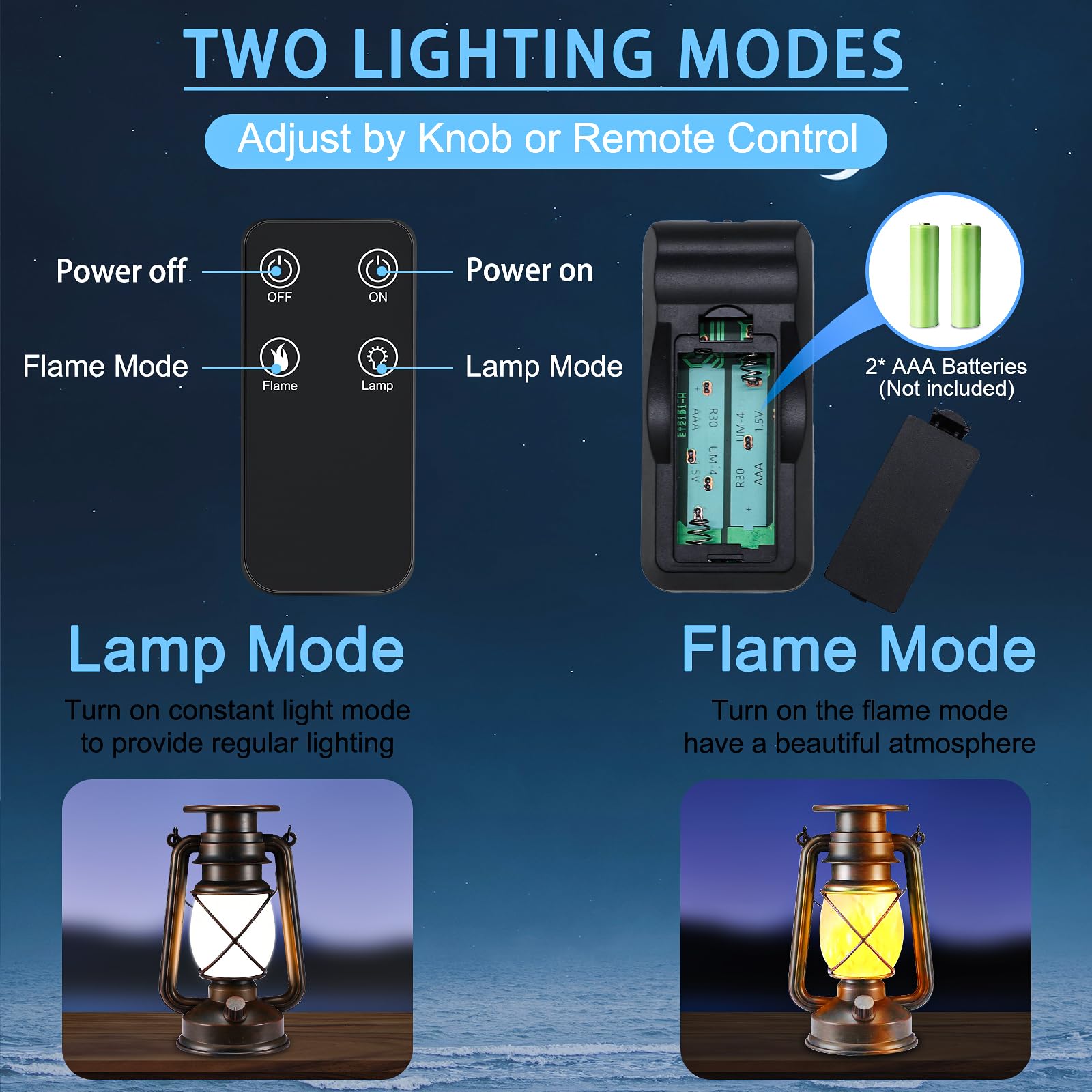 Solar Lantern Outdoor, Hanging Solar Lights Flickering Flame Led Vintage Lantern, Waterproof Camping Lamps, Auto On/Off Landscap