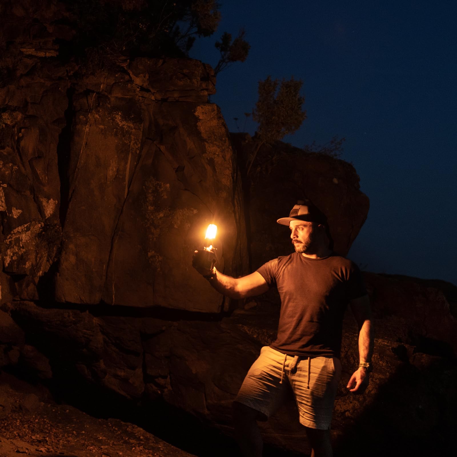 Fire-Maple Orange Lantern Black | Metal Propane/Isobutane Camping Light | No Mantles Needed | Black