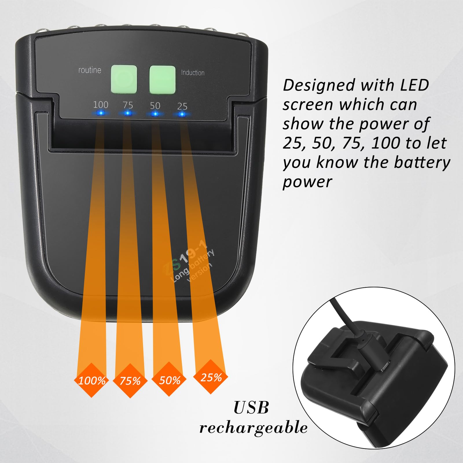 Mudder LED Clip-On Cap Lights, USB Rechargeable, Waterproof, Ultra Bright, Black/White, Model: Mudder-WERT891