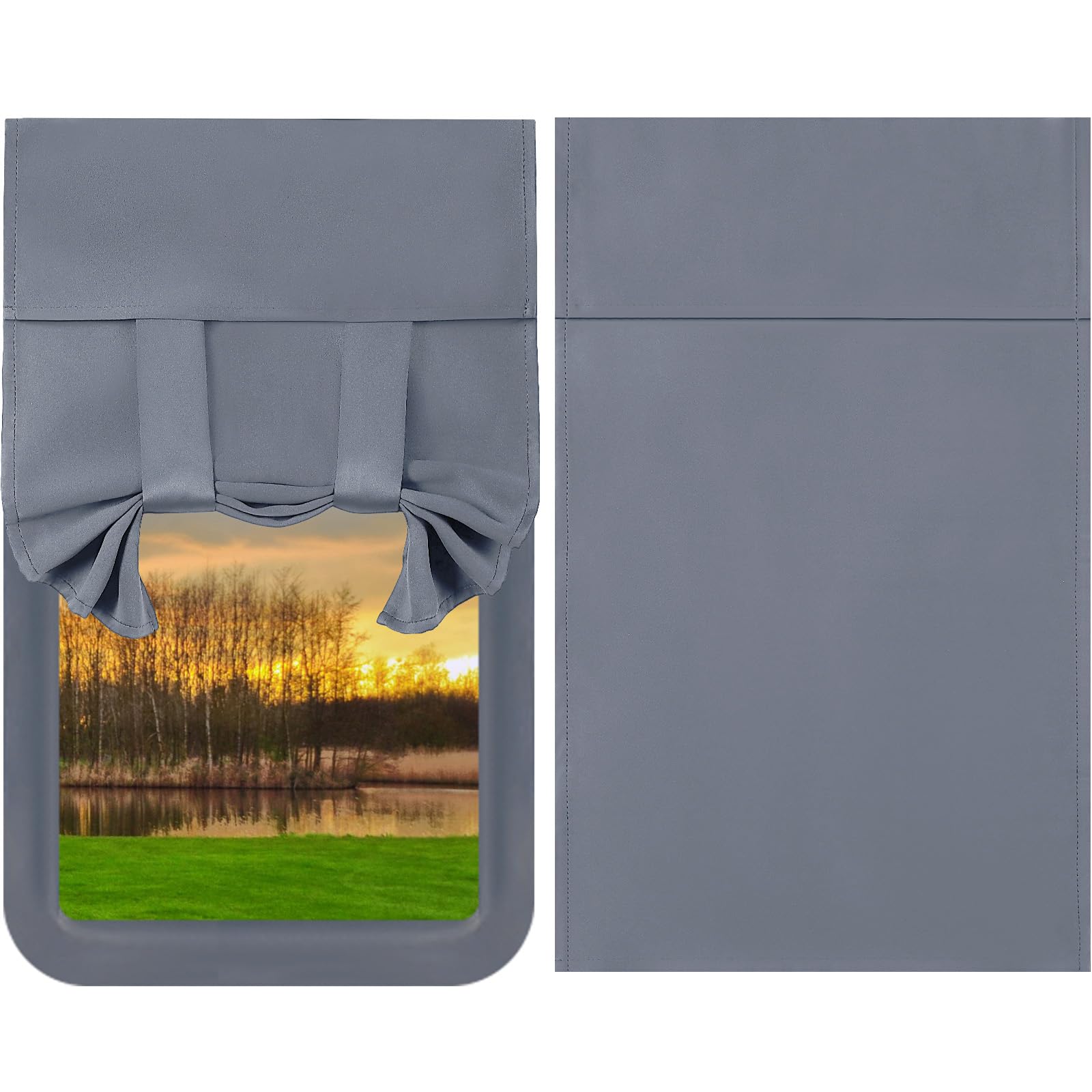 Preboun 16 X 26 Inch Rv Door Window Shade Cover Privacy Screen Door Curtains For Rv Door Window Insulated Tie Up Camper Window S