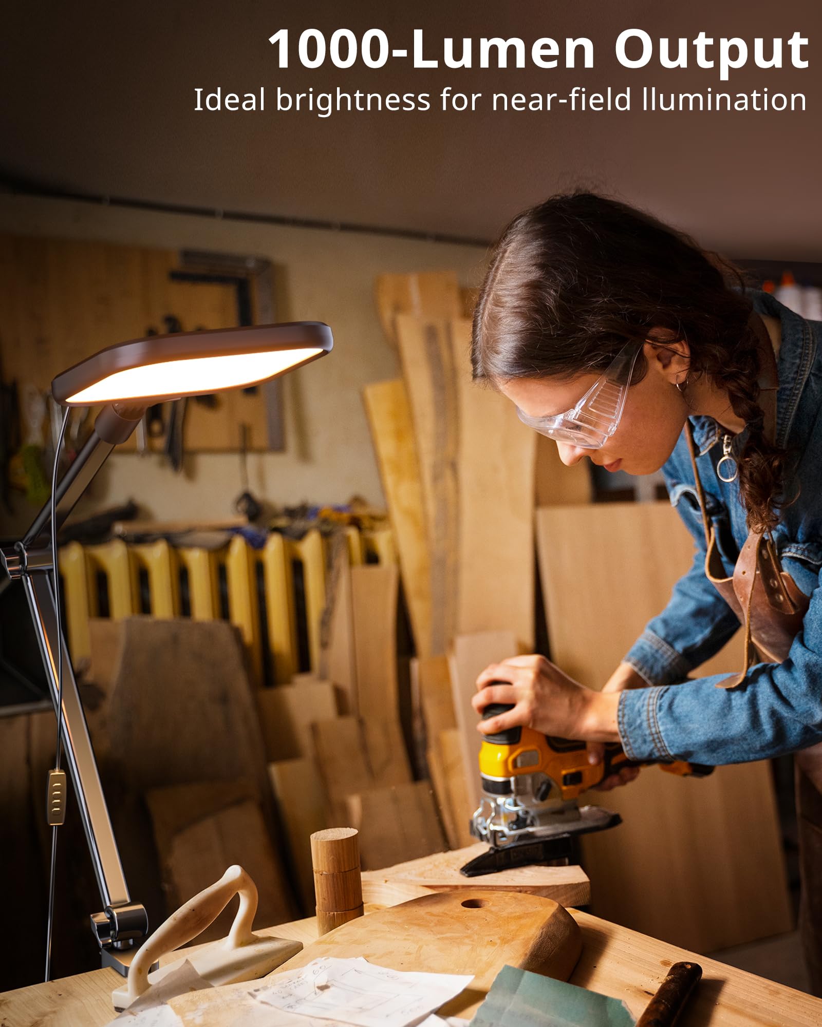 Ubeesize Streaming Light, 8'' Ring Light For Desk With Clamp And Adjustable Arm, Zoom Lighting For Computer, Video Conference Li