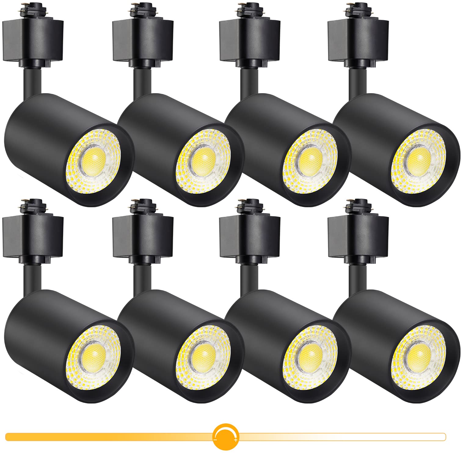 Vanoopee 10W Dimmable Led Track Lighting Heads, 3000K Warm White, 8 Pack, Flicker