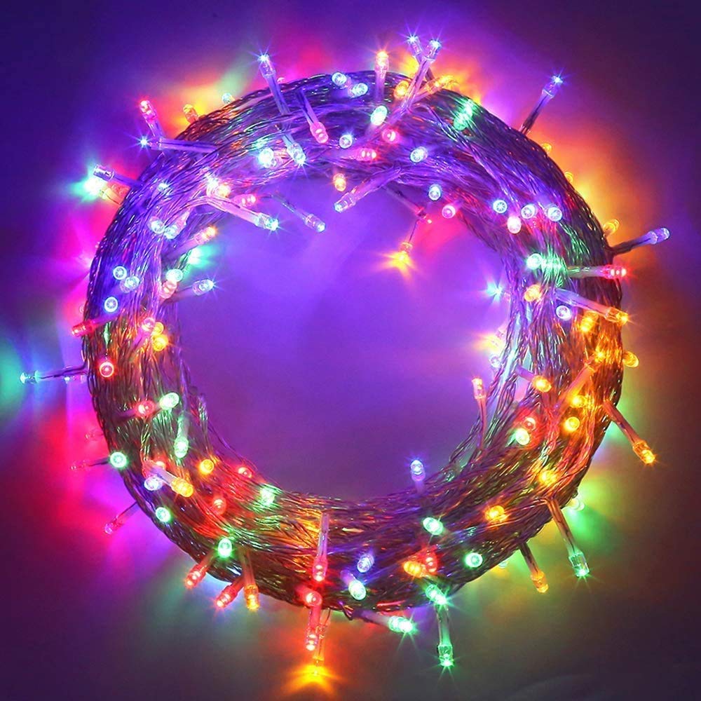 MYGOTO 33FT 100 LEDs String Lights Waterproof Fairy Lights 8 Modes with Memory 30V UL Certified Power Supply for Home, Garden, W