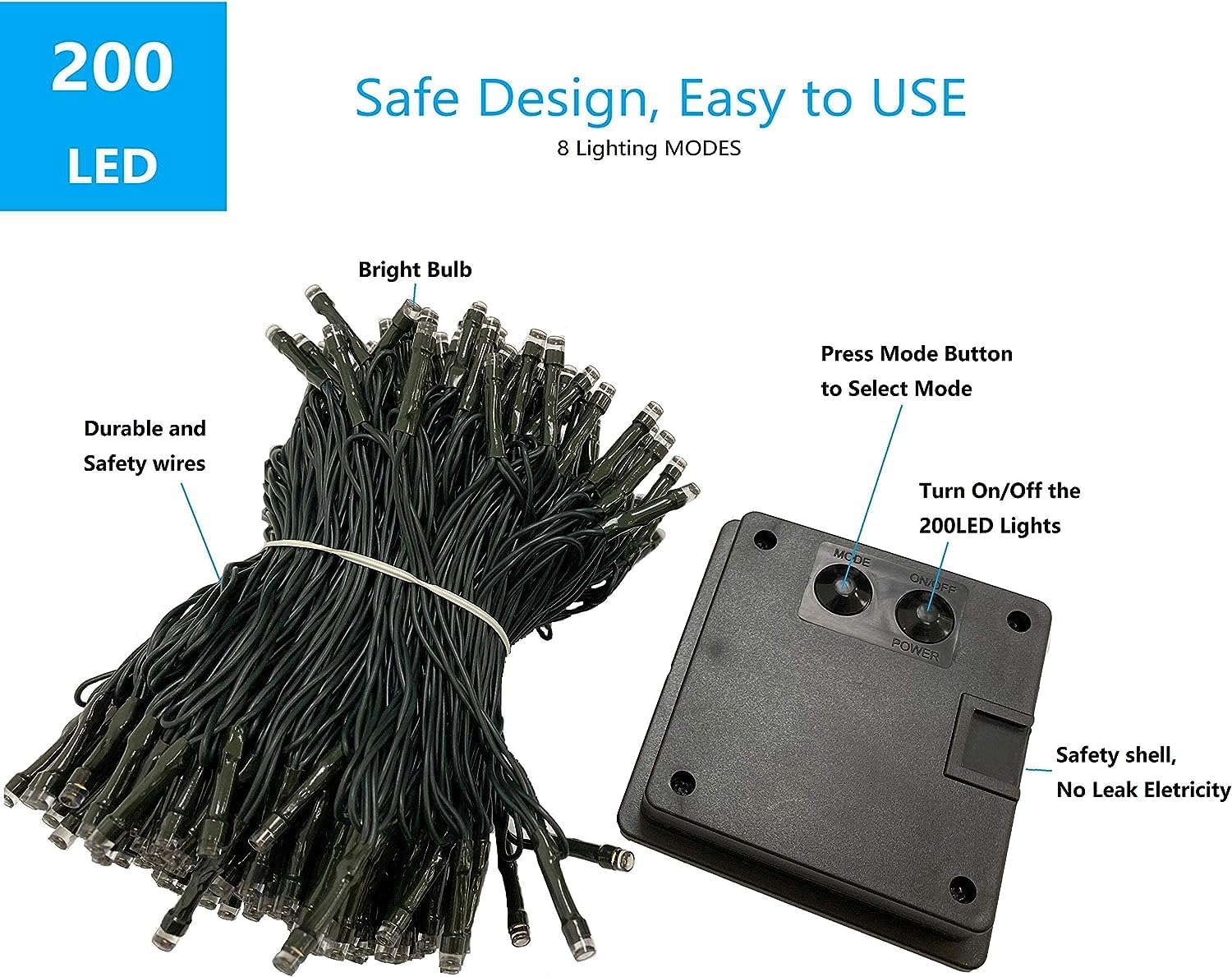 Ozs 4 Pack 320Led Solar Christmas String Lights Outdoor  Waterproof 8 Modes Solar Tree Light  Green Wire Christmas Lights Outdoor For Garden  Party  Wedding  Christmas Decorations (Red&Cool White)