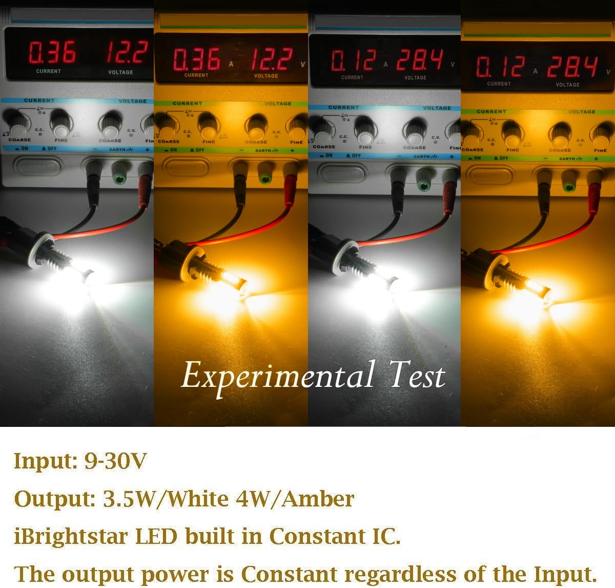 iBrightstar 7443 Switchback LED Bulbs, Super Bright Projector for DRL & Turn Signal, Aluminum, White/Amber