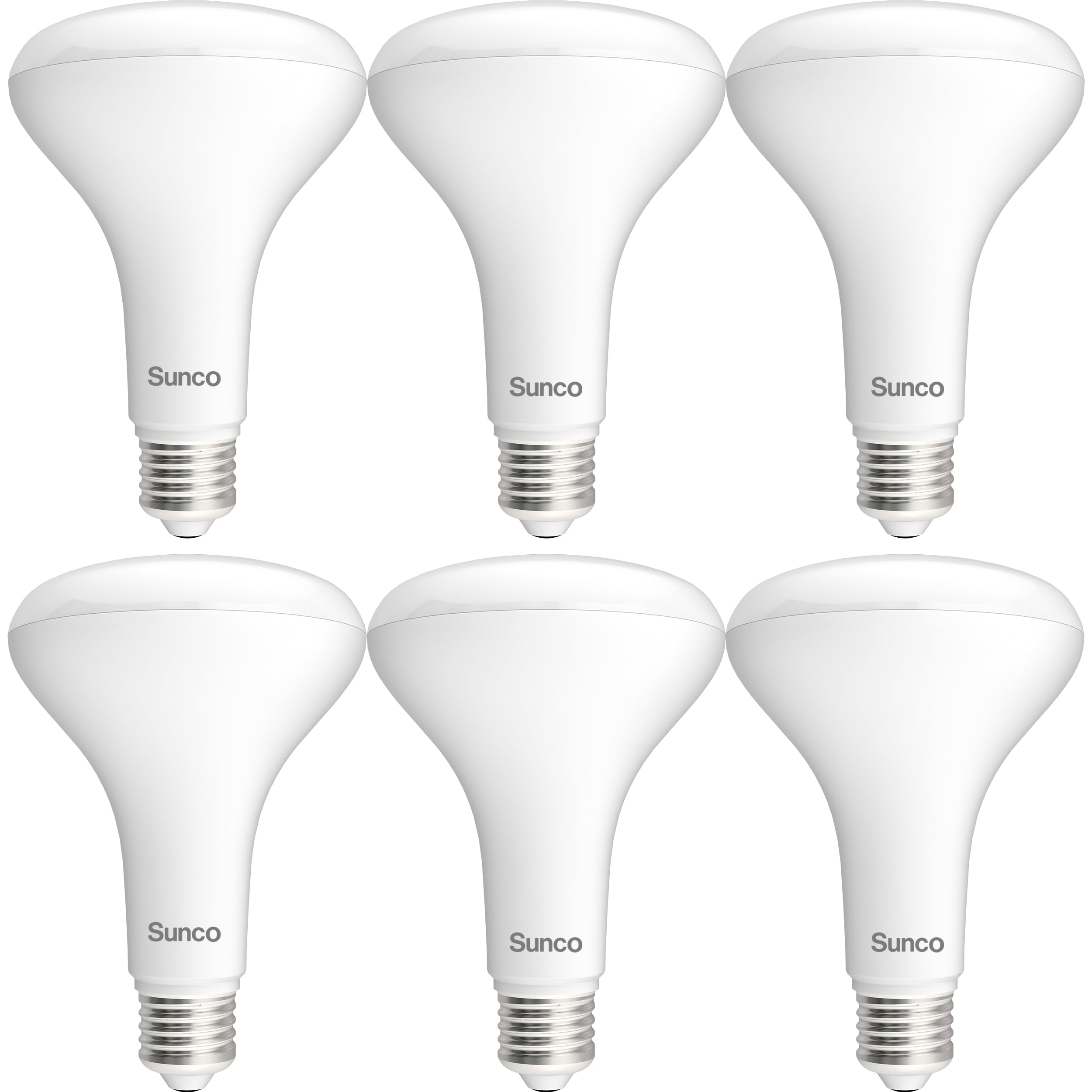 Sunco 6 Pack Br30 Led Bulb, Recessed Can Light Bulbs, Indoor Flood Lighting, 1600 Lm, 16W (100W Equivalent) 5000K Daylight, E26 