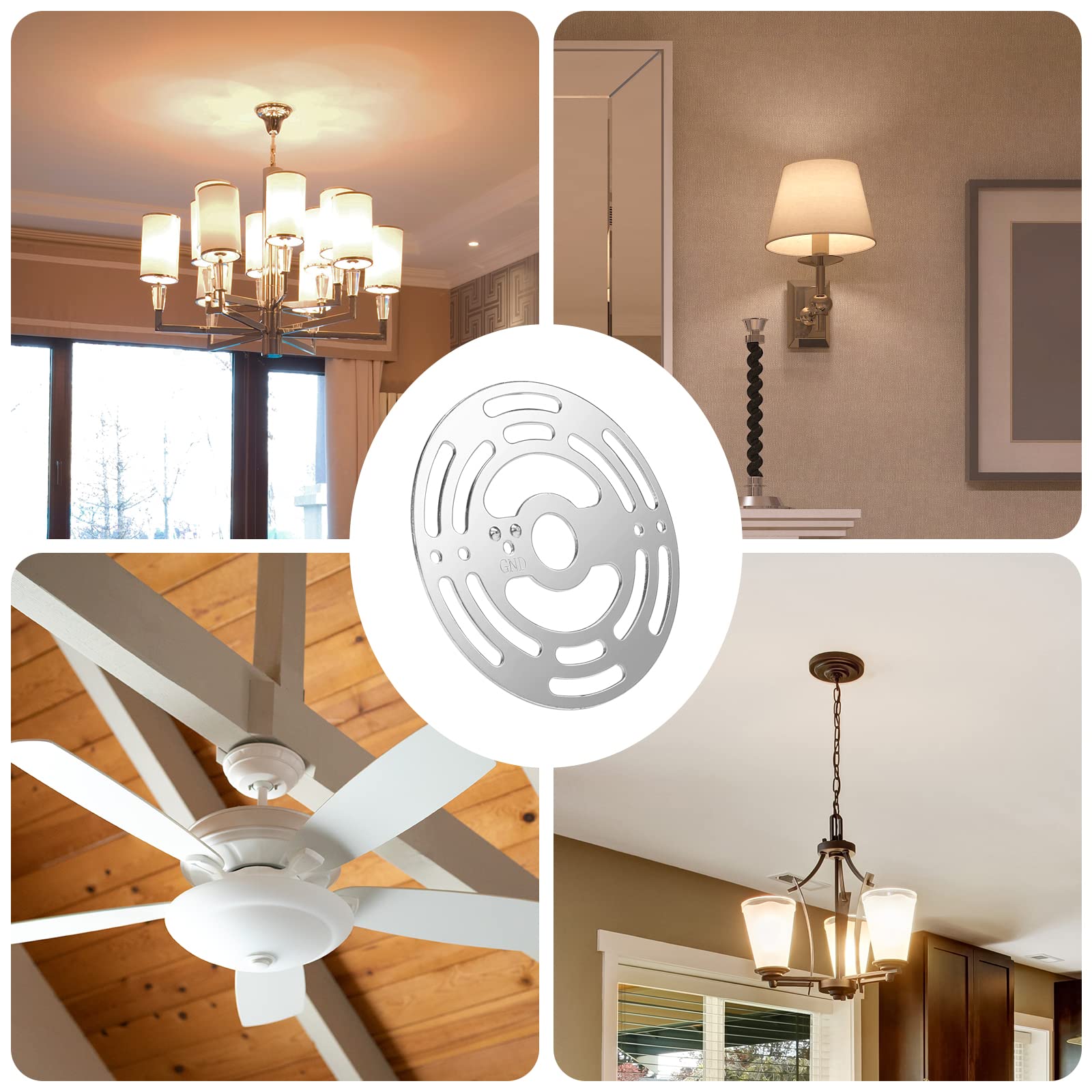 Canomo Lighting Adjustable Crossbar Kit Multifunctional Light Fixture Crossbar Plate Support To 35Lb For Mount Wall Light, Close