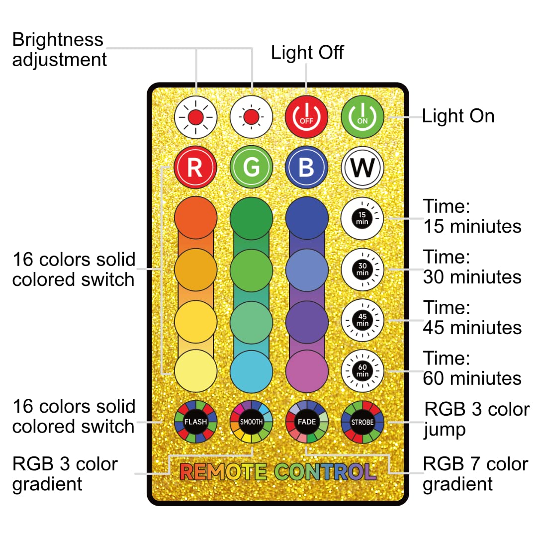 RMFSH Moon Lamp with Text- Moon Night Light for Adults Kids Baby Wooden Stand Remote Touch Control and USB Rechargeable 16 LED C