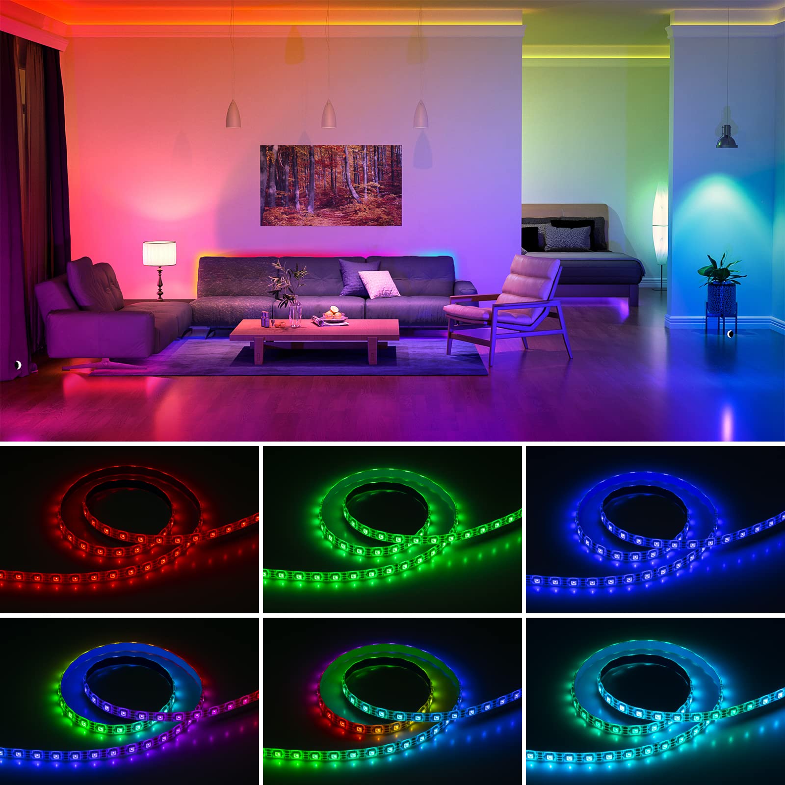 Sezo Ws2812B Led Strip Light 16.4Ft 60Pixel/M 300Leds Dc5V Individual Addressable Led Strip Smd5050 Rgb Dream Color Programmable