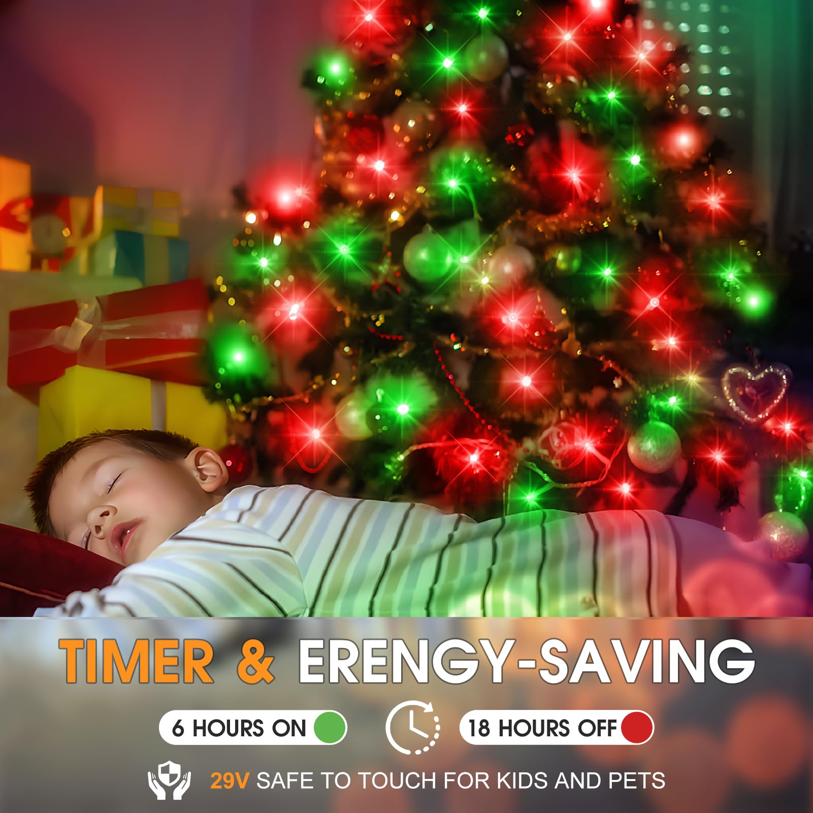 Knonew 403Ft 1000 Led Christmas String Lights Outdoor 8 Modes & Timer Fairy Light Plug In Waterproof Outside Lights For Xmas Yar