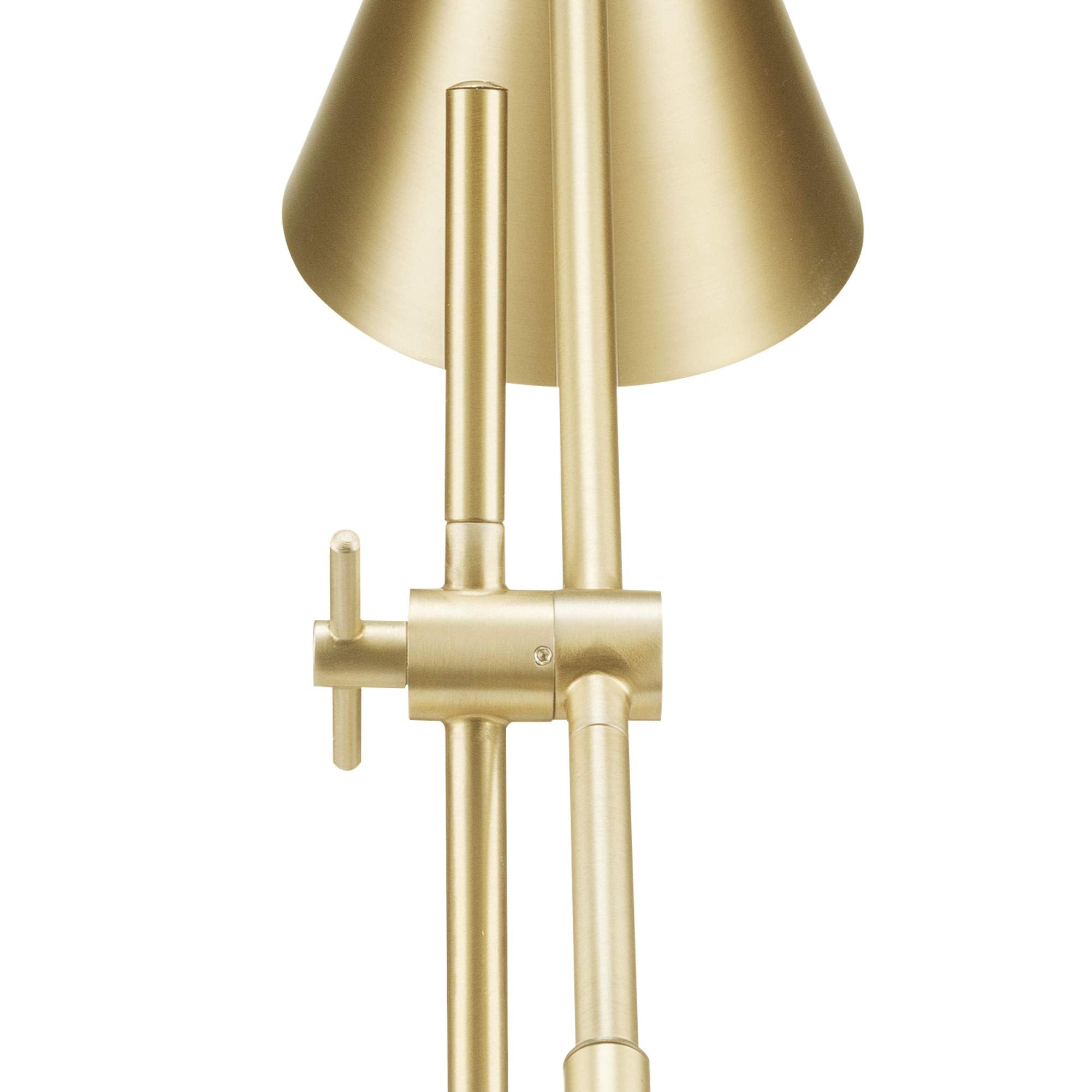Globe Electric Desk Lamp 18in Adjustable Height Matte Brass Model 52887 Metal Shade