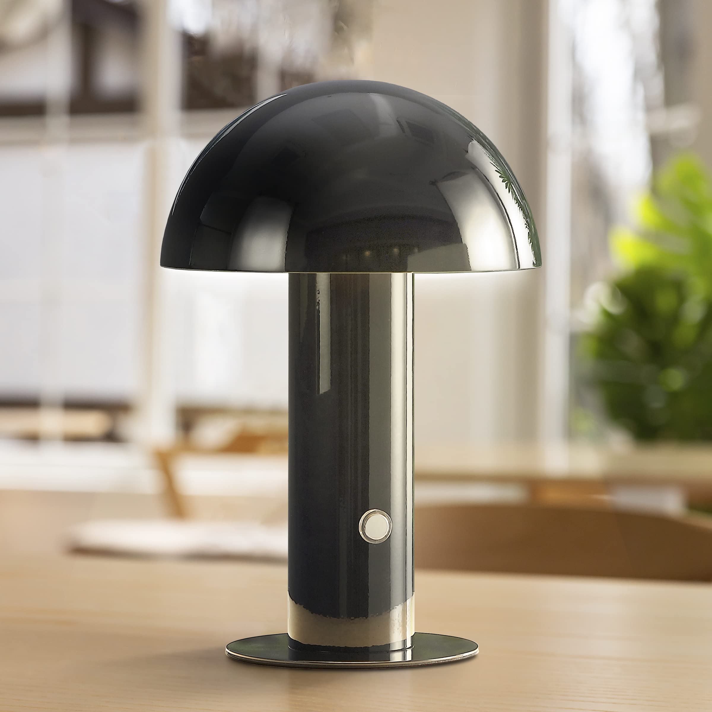 Jonathan Y Jyl7115A Boletus 10.75'' Contemporary Bohemian Rechargeable/Cordless Portable Iron Integrated Led Mushroom Table Lamp