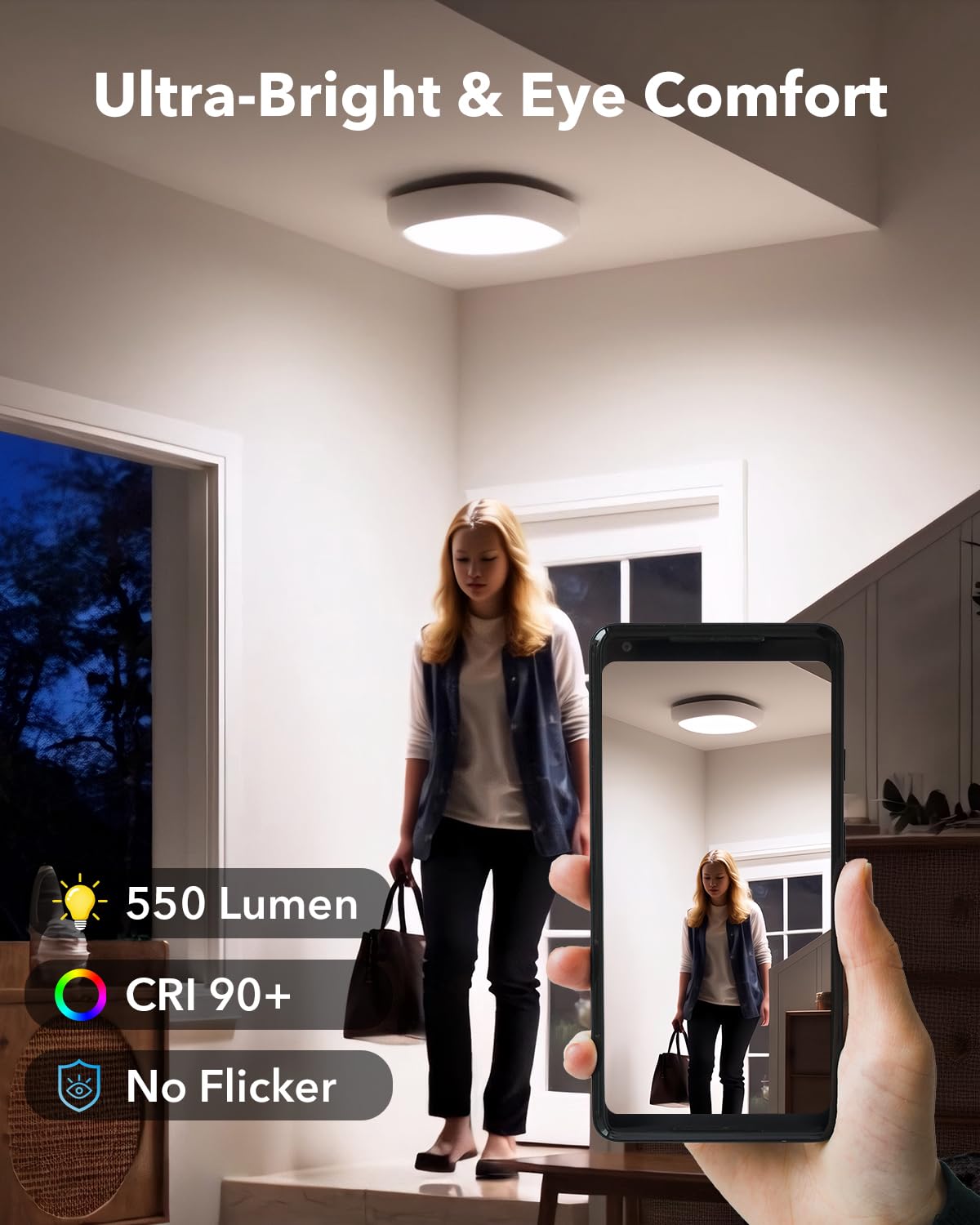 Rechargeable Shower Lights For Inside Shower  12000Mah Motion Sensor Wireless Rgb Ceiling Light With Remote No Wiring  Battery Operated Closet Lights Cordless Led Overhead Lighting For Bathroom